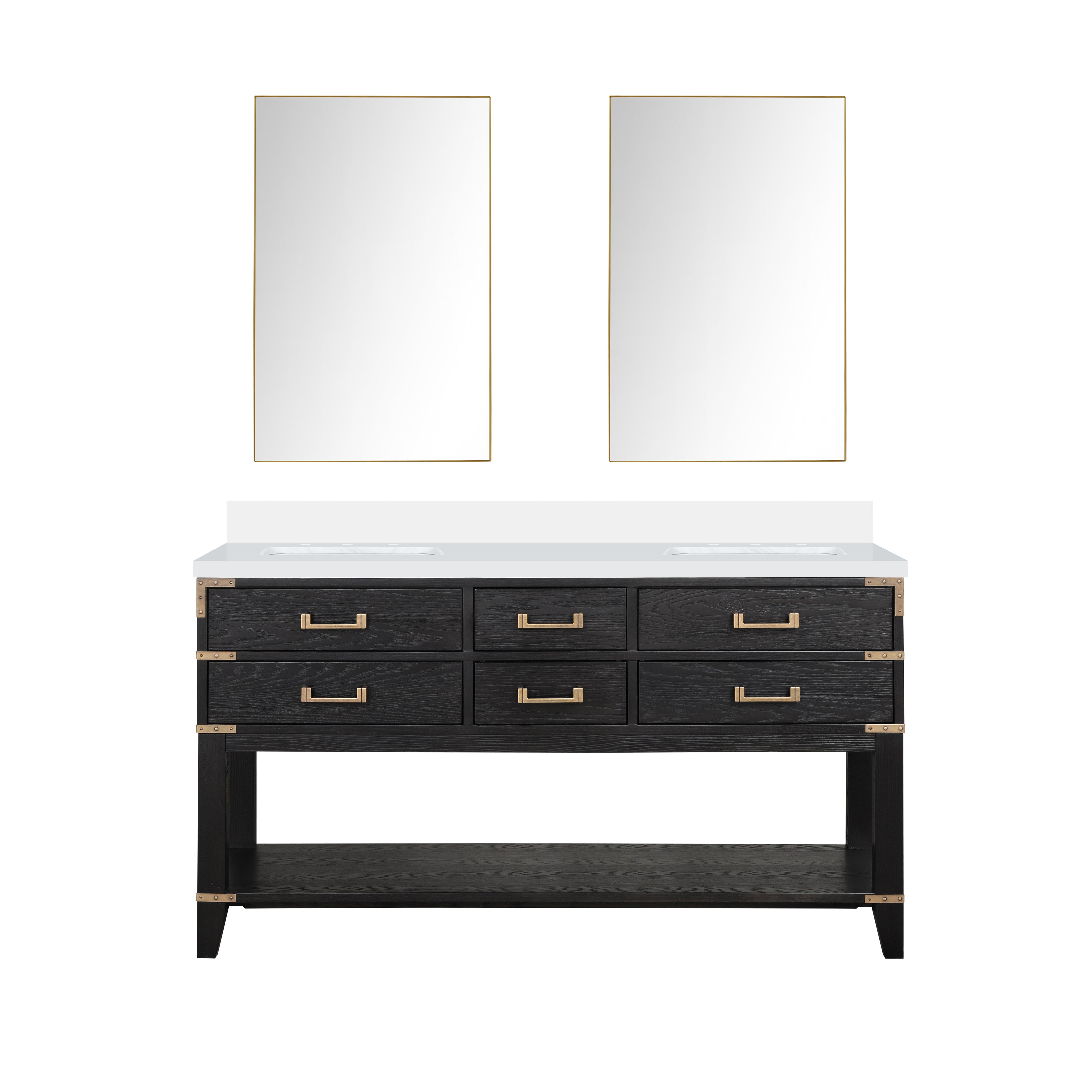 Lexora Norwalk 60 in W x 22 in D Double Bath Vanity
