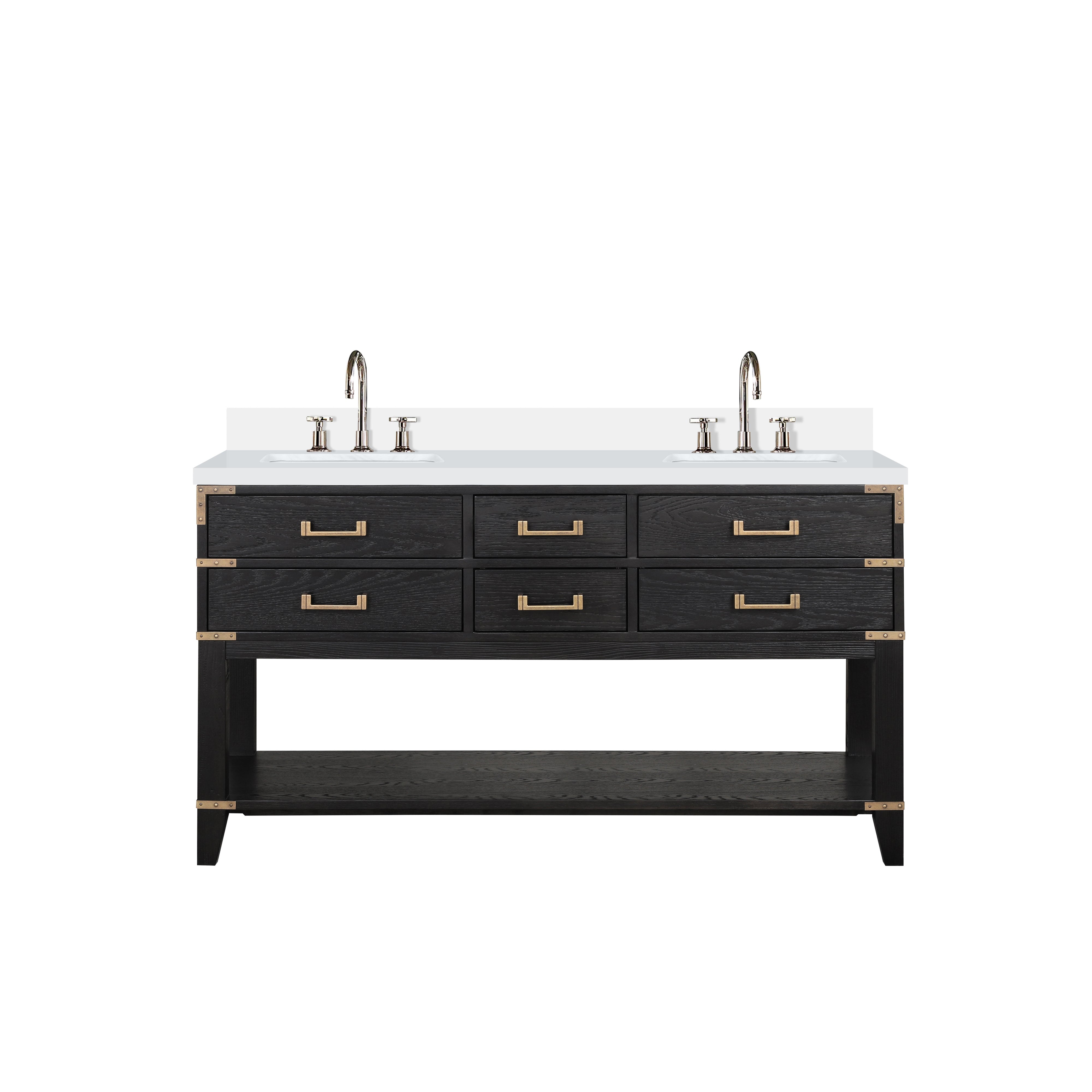 Lexora Norwalk 60 in W x 22 in D Double Bath Vanity