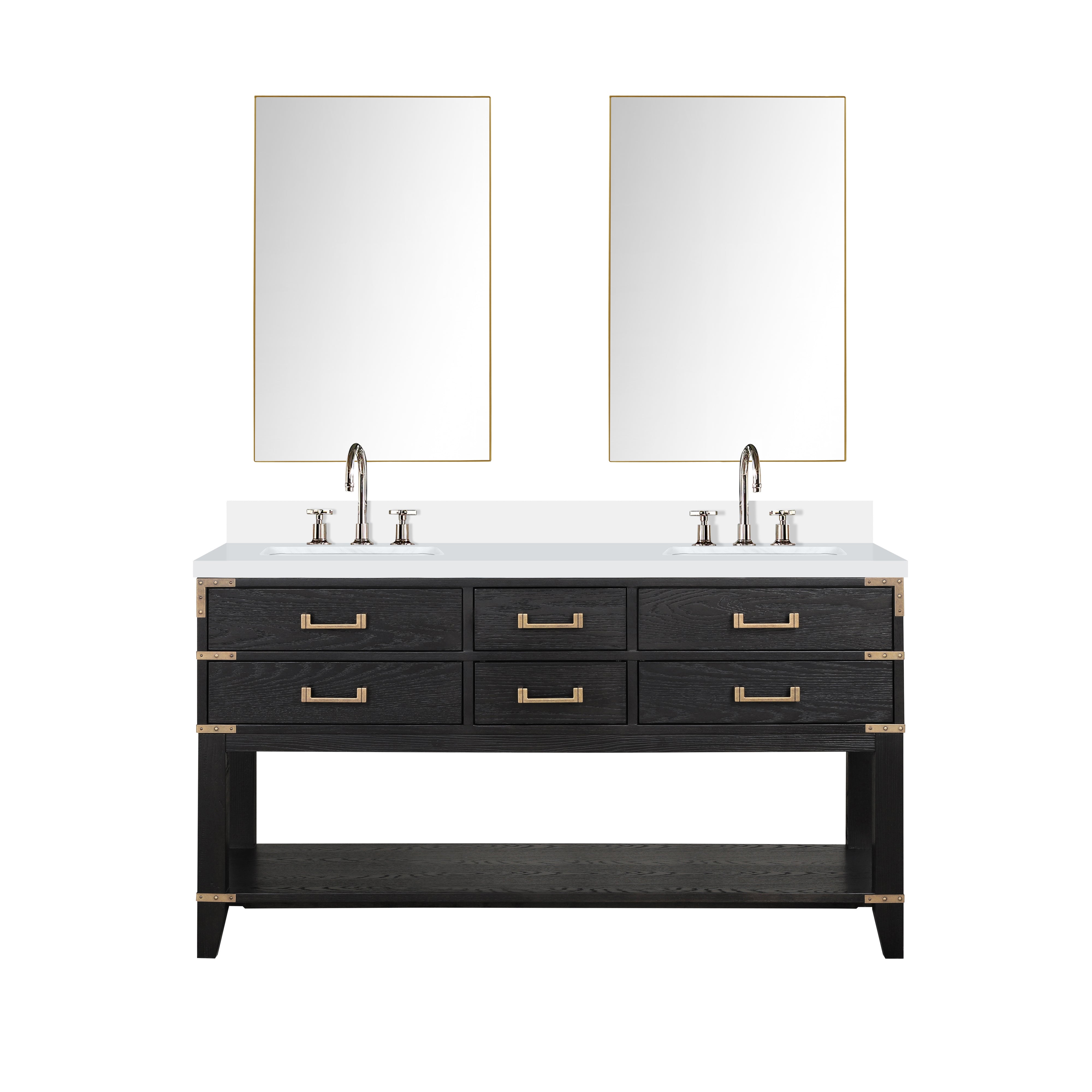Lexora Norwalk 60 in W x 22 in D Double Bath Vanity