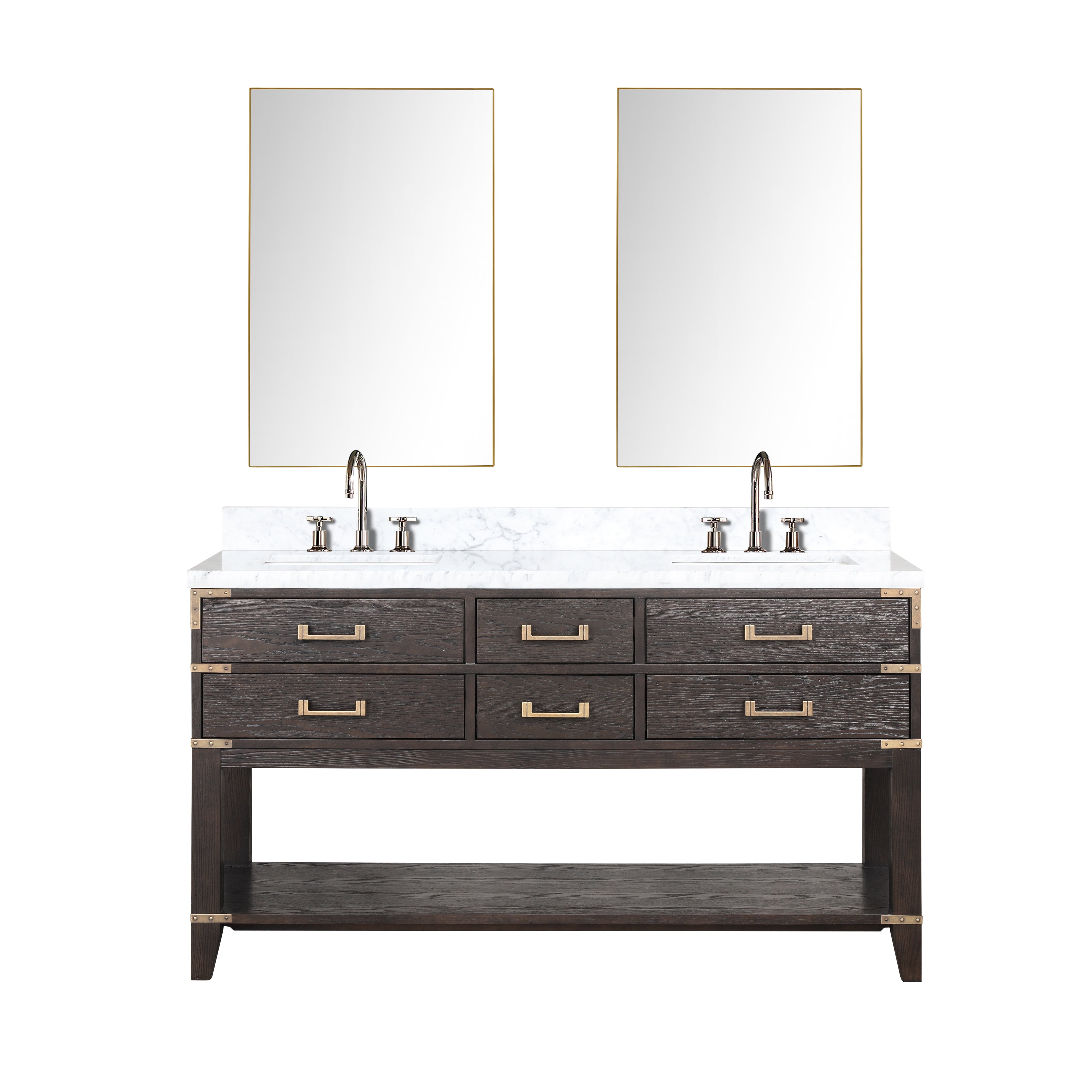 Lexora Norwalk 60 in W x 22 in D Double Bath Vanity