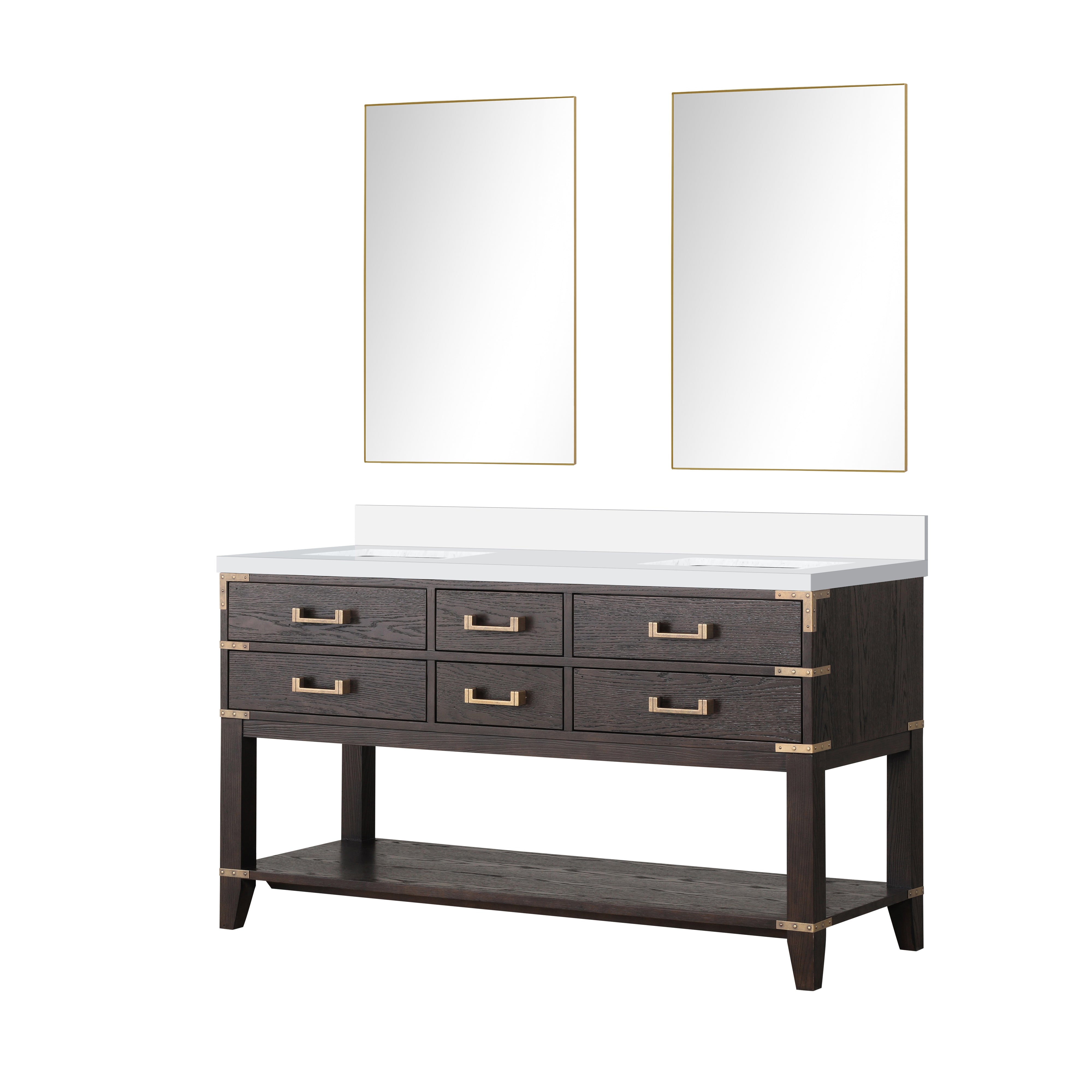 Lexora Norwalk 60 in W x 22 in D Double Bath Vanity