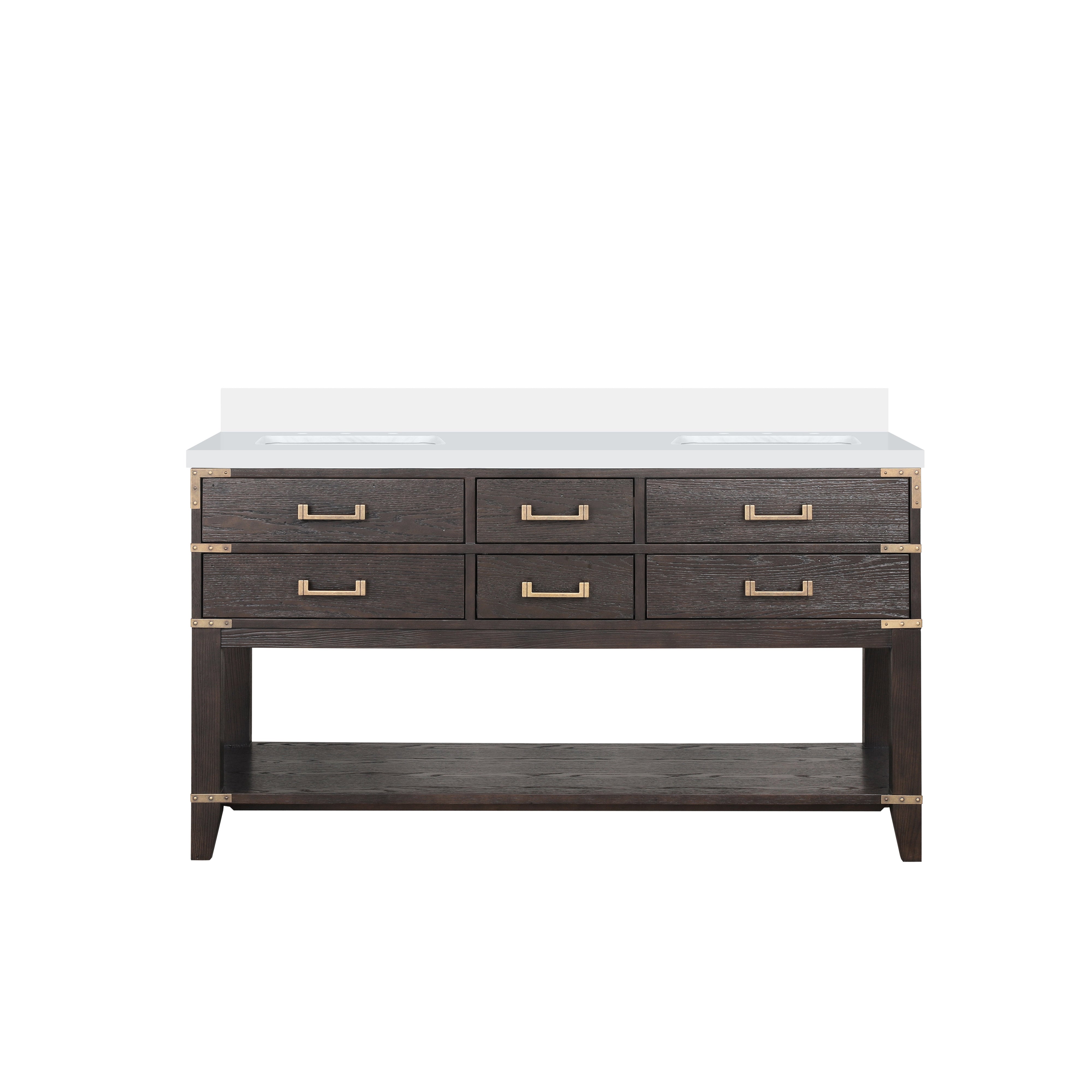 Lexora Norwalk 60 in W x 22 in D Double Bath Vanity