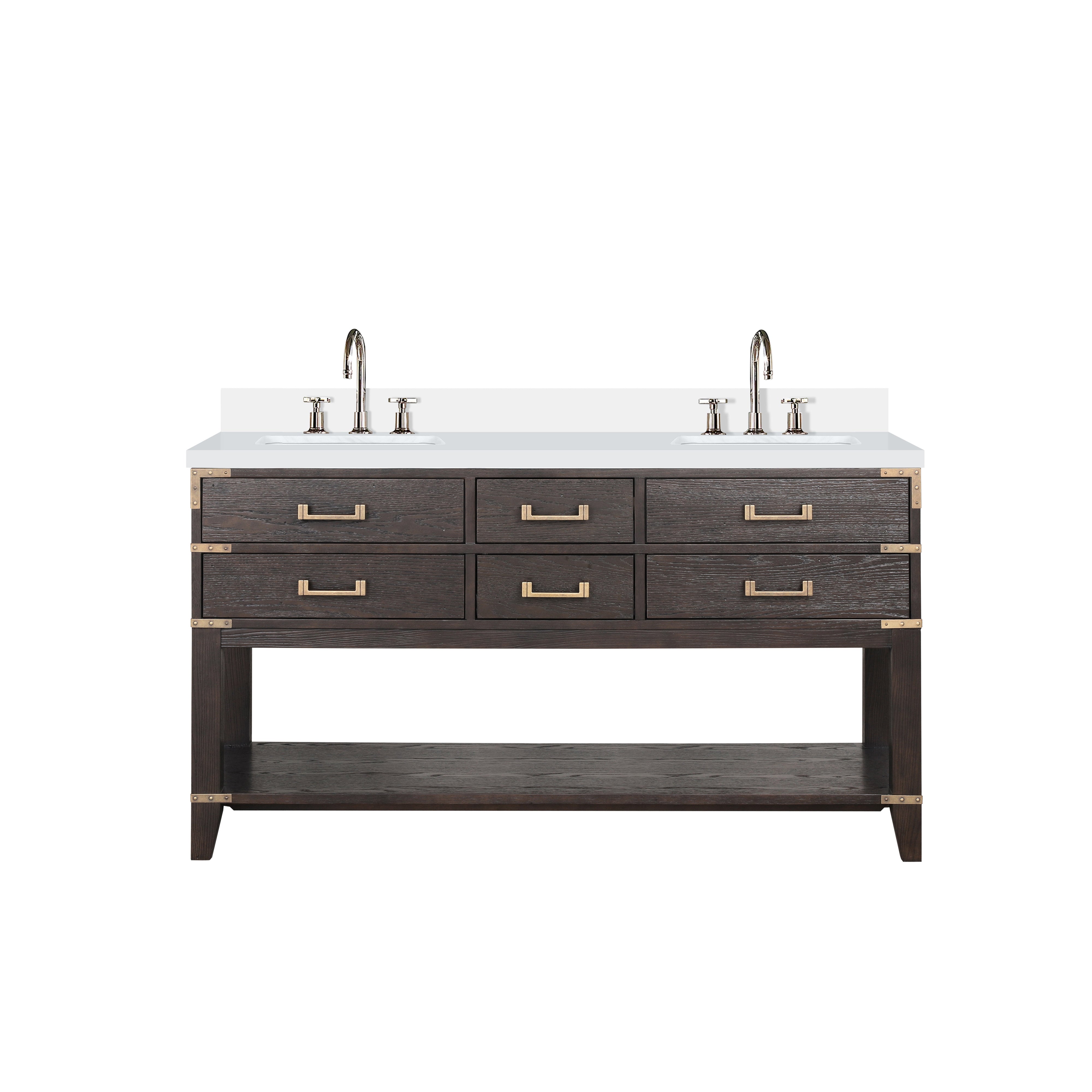 Lexora Norwalk 60 in W x 22 in D Double Bath Vanity