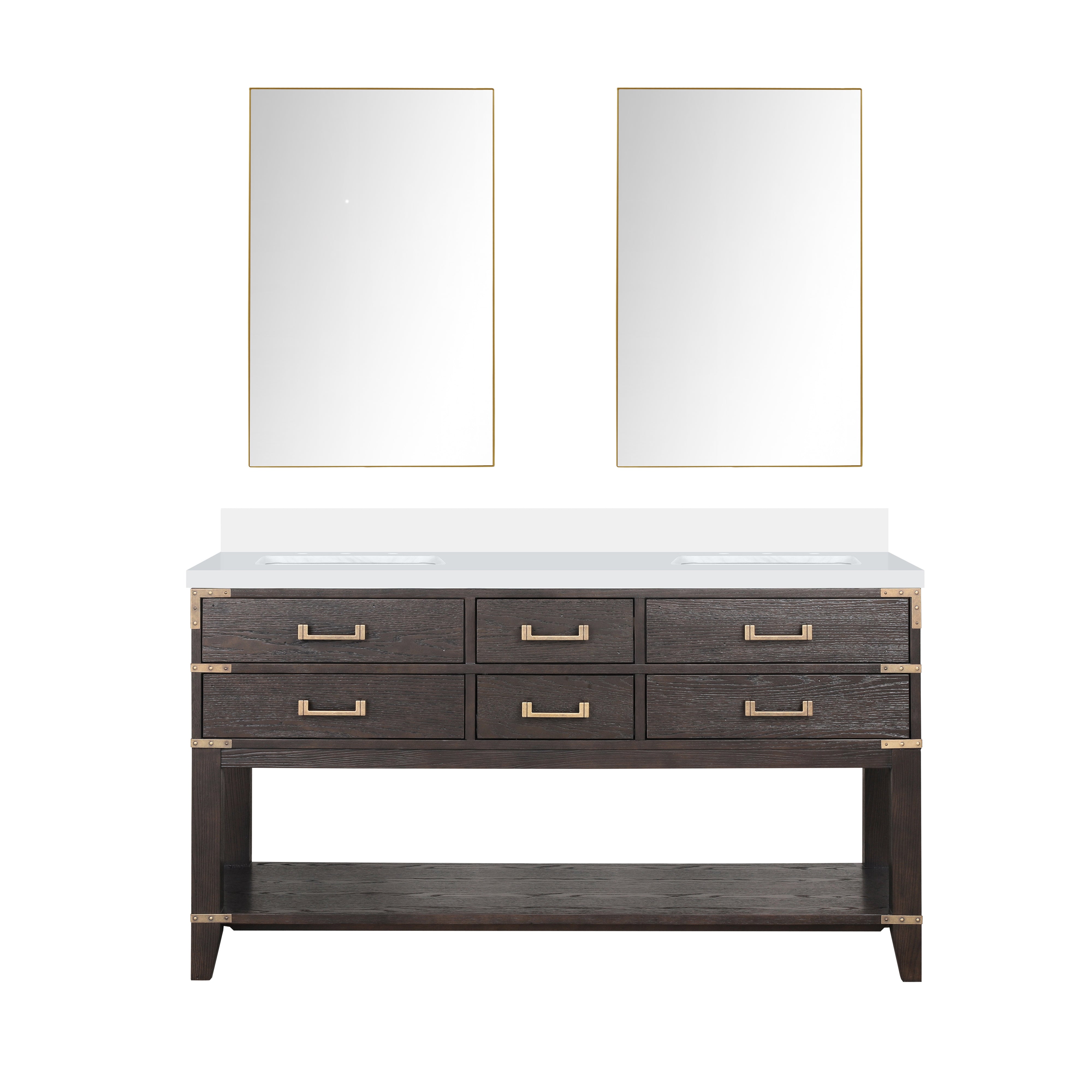 Lexora Norwalk 60 in W x 22 in D Double Bath Vanity
