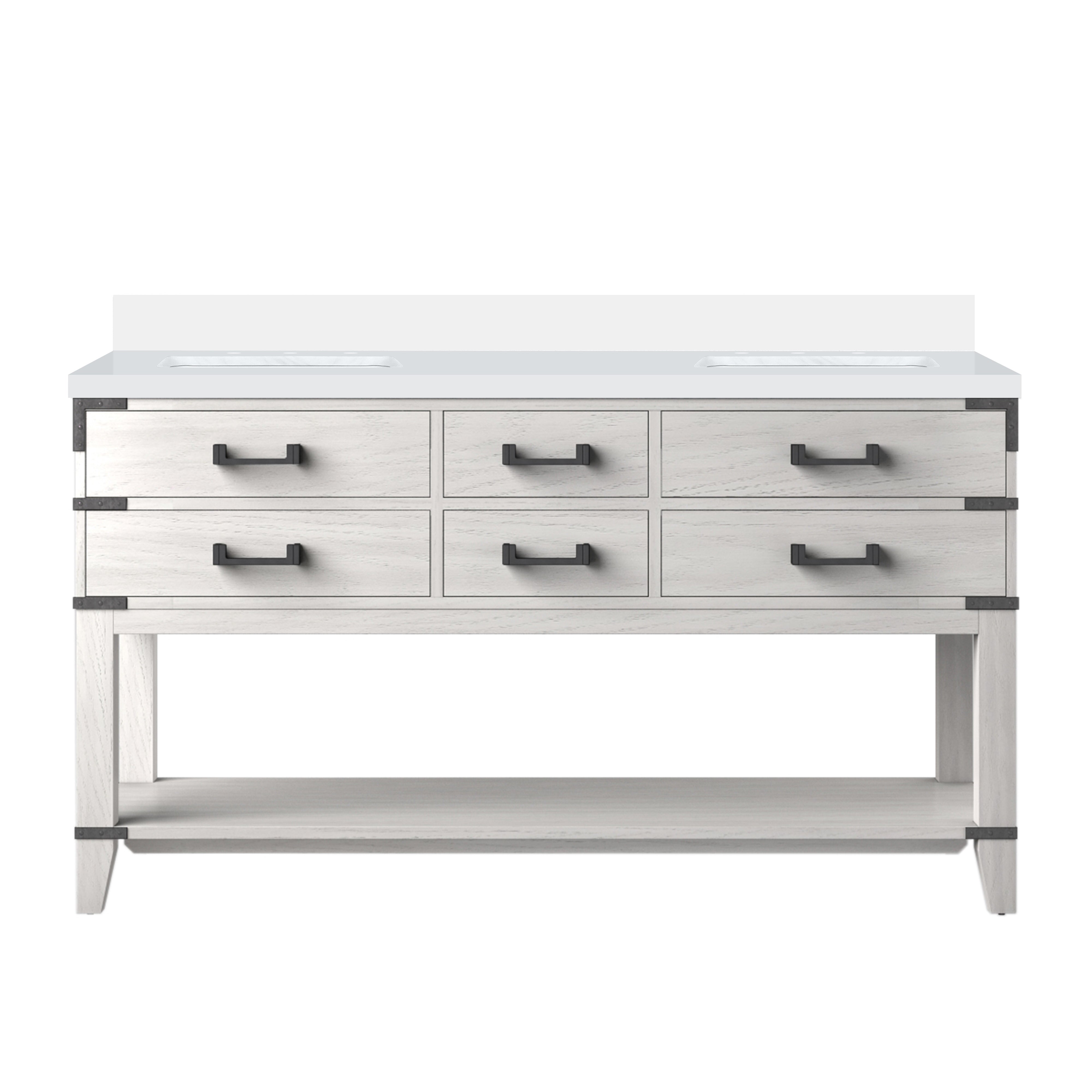 Lexora Norwalk 60 in W x 22 in D Double Bath Vanity