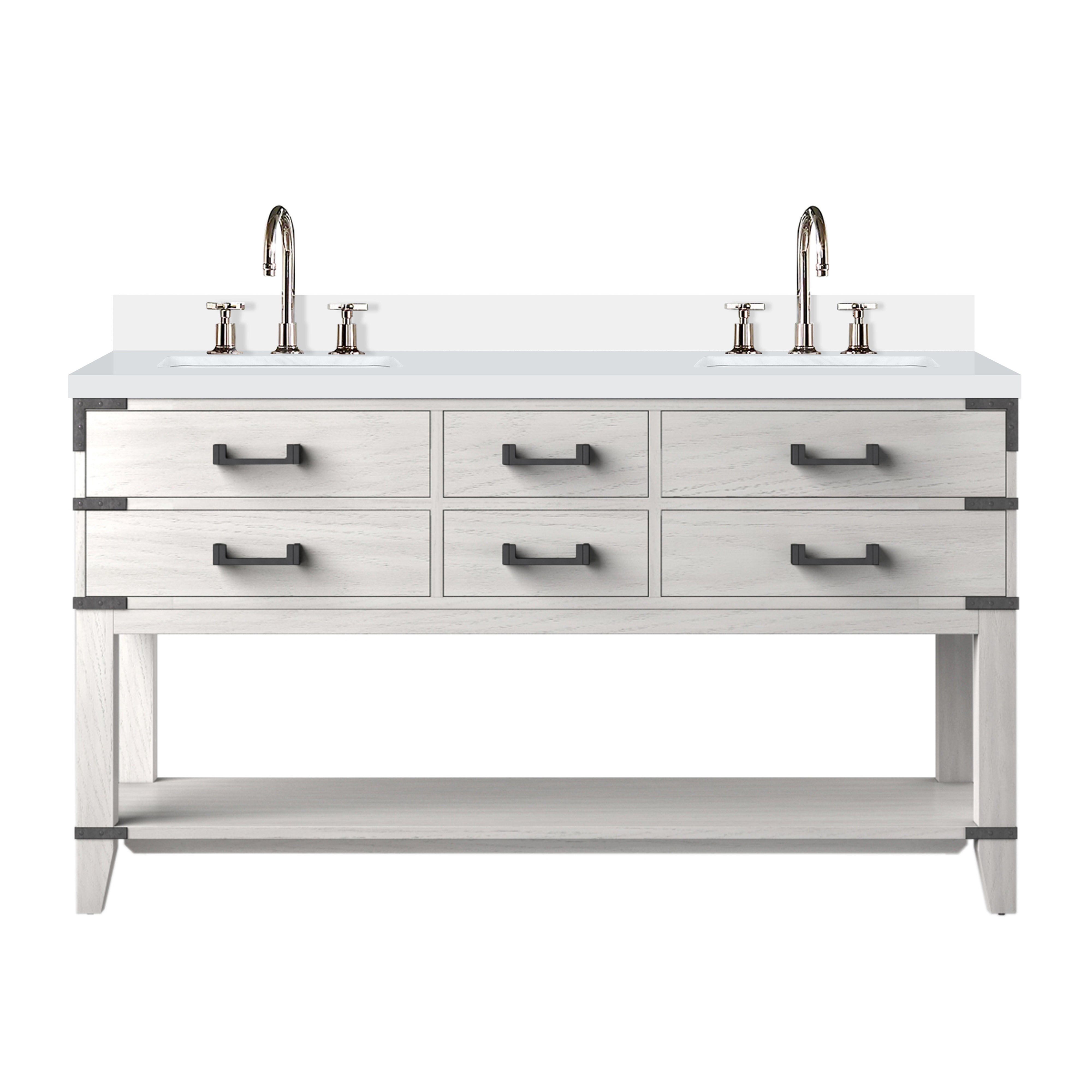 Lexora Norwalk 60 in W x 22 in D Double Bath Vanity