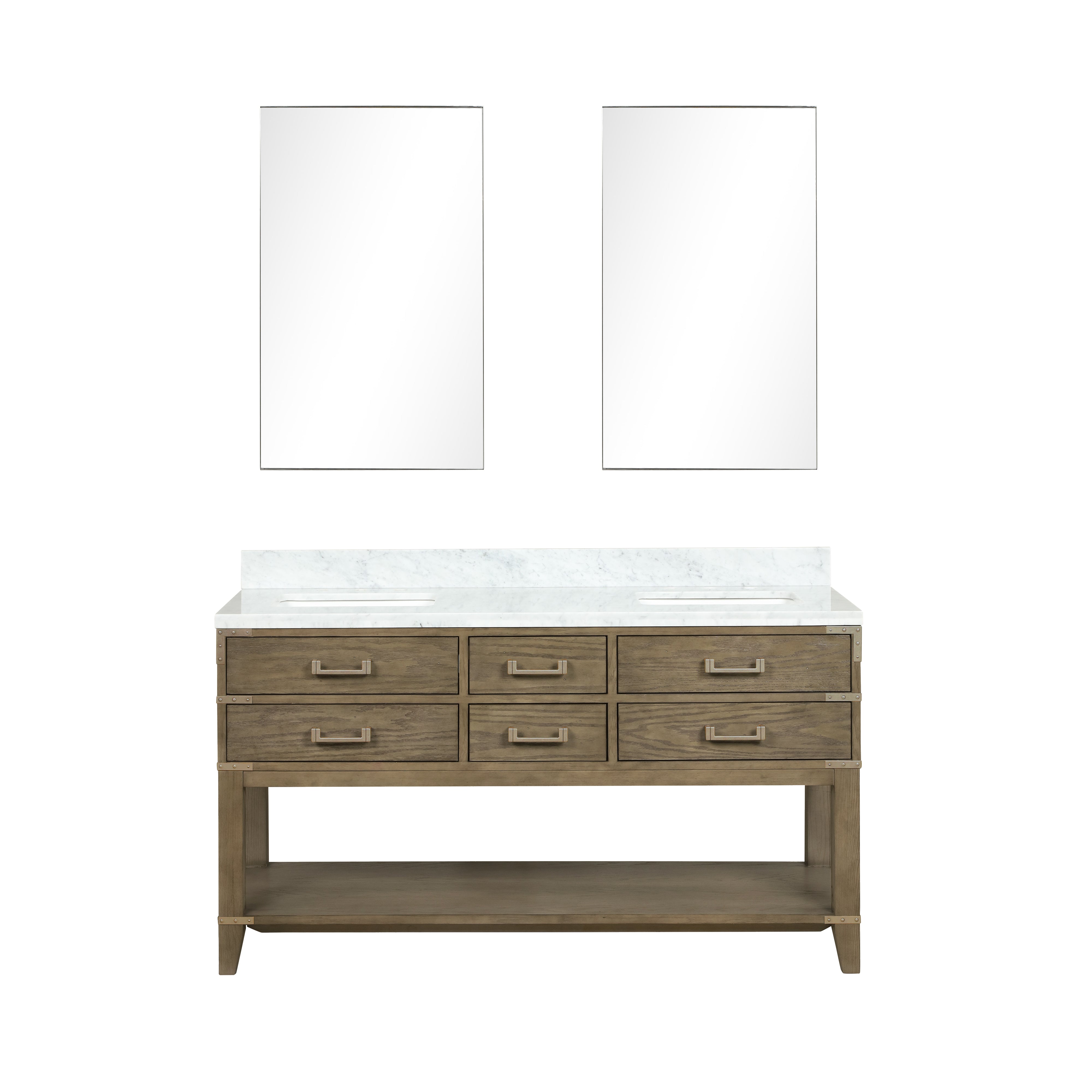 Lexora Norwalk 60 in W x 22 in D Double Bath Vanity
