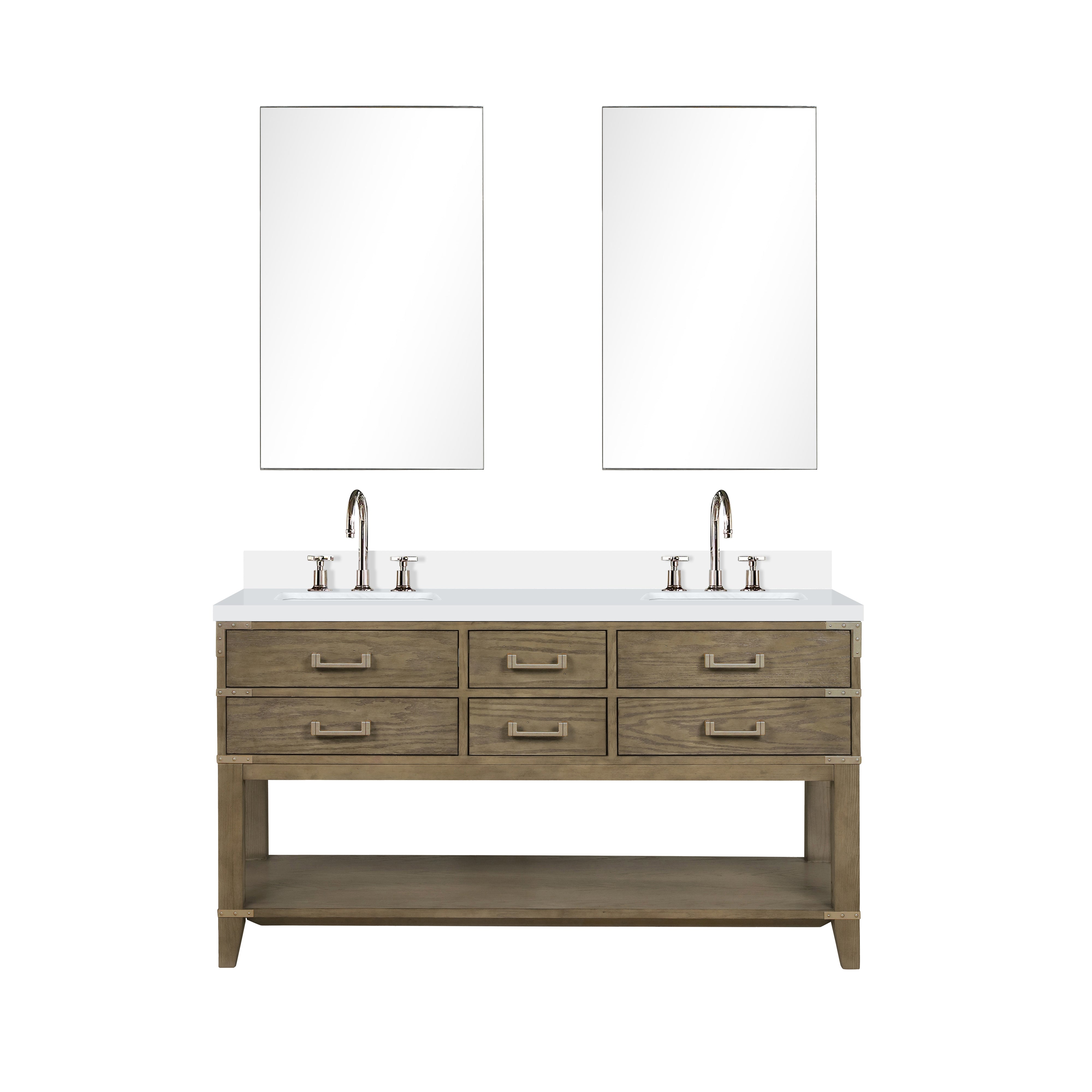 Lexora Norwalk 60 in W x 22 in D Double Bath Vanity