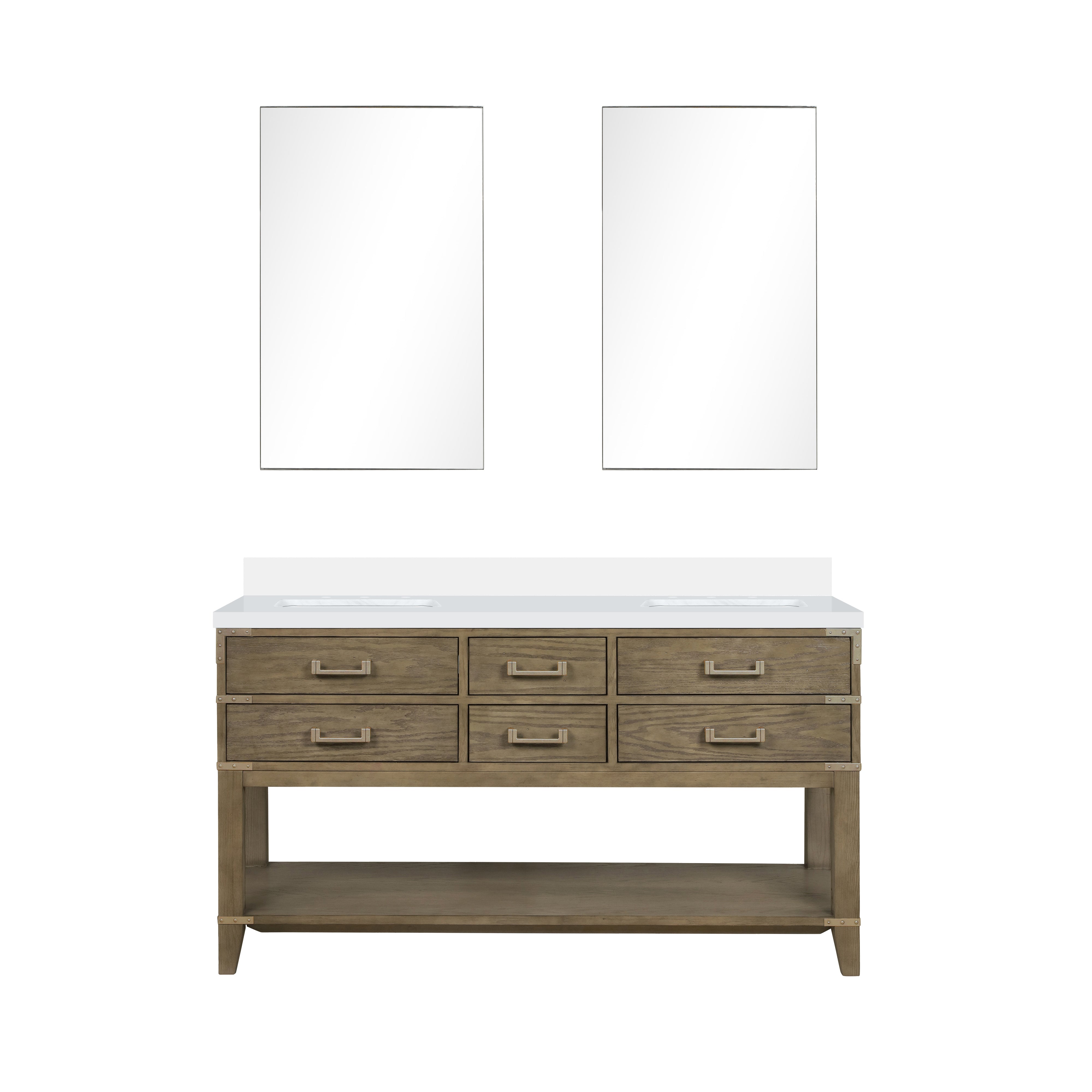 Lexora Norwalk 60 in W x 22 in D Double Bath Vanity