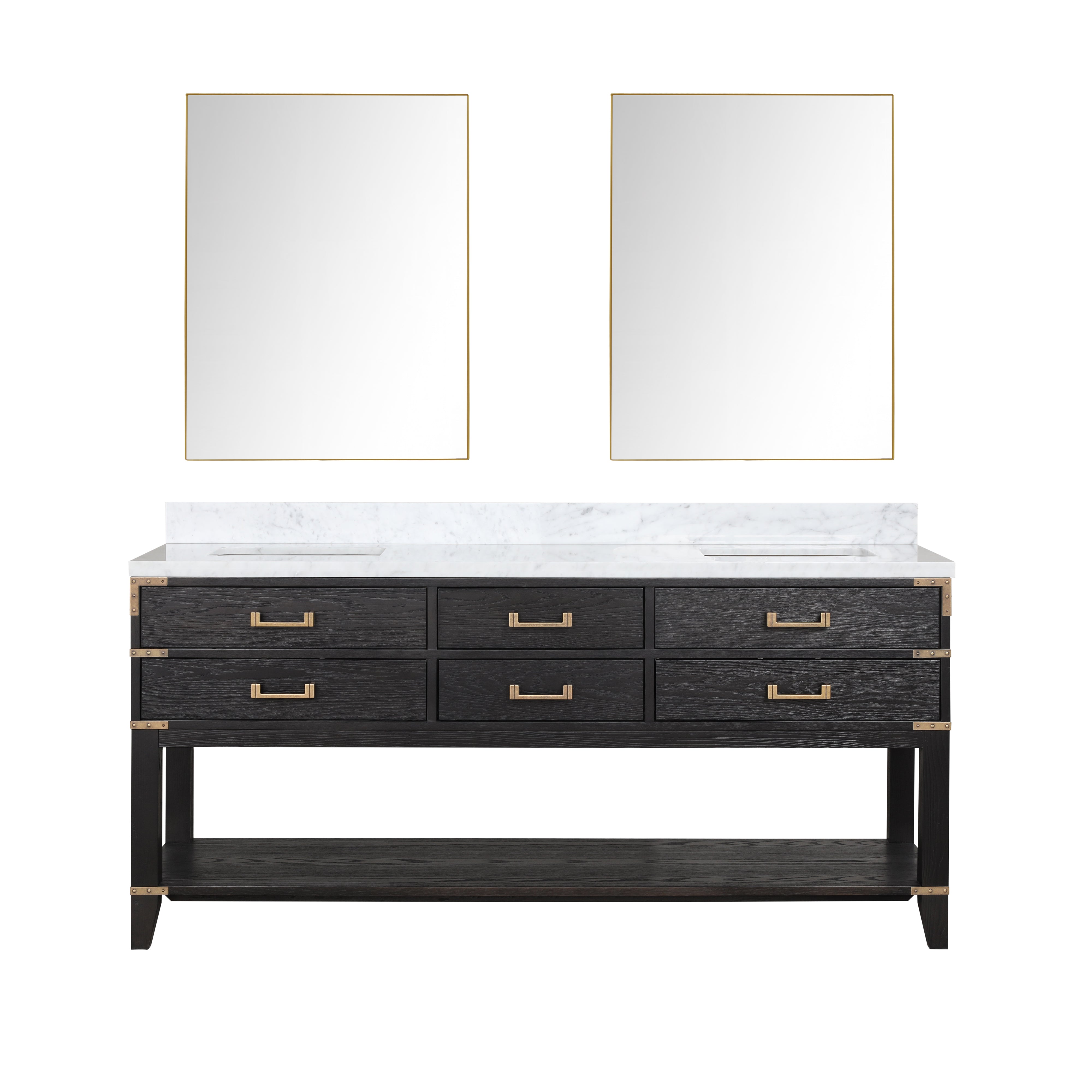 Lexora Norwalk 72 in W x 22 in D Double Bath Vanity