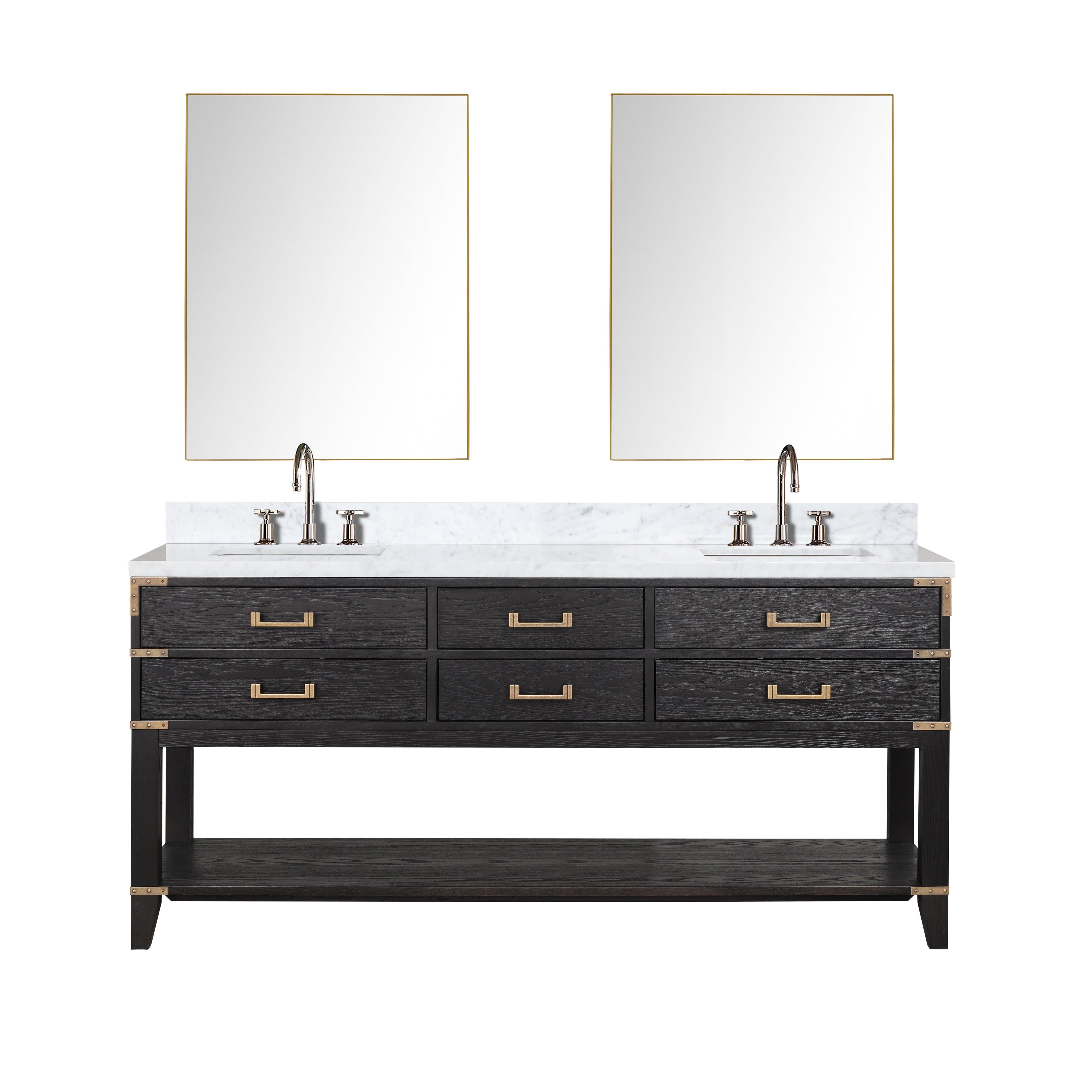 Lexora Norwalk 72 in W x 22 in D Double Bath Vanity