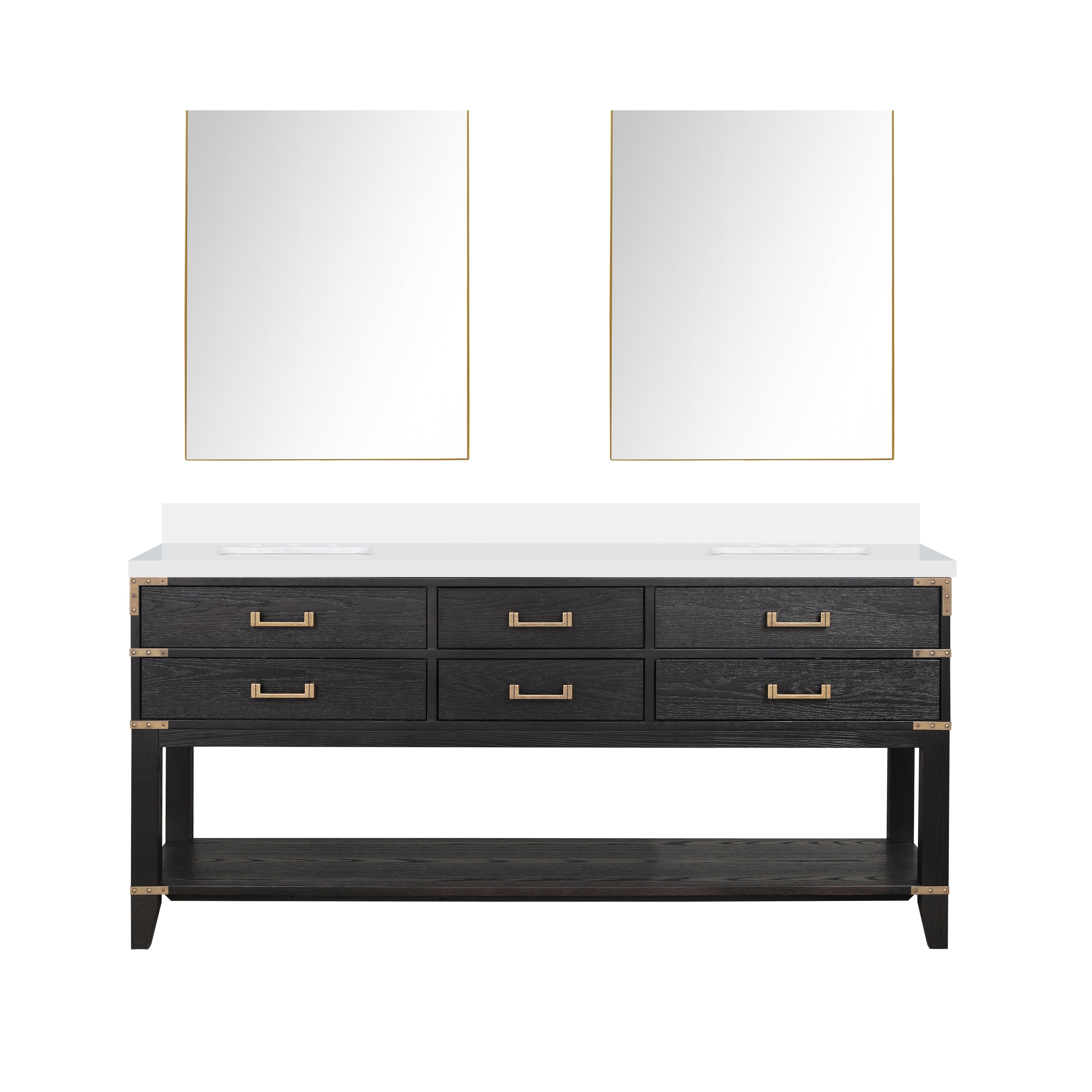 Lexora Norwalk 72 in W x 22 in D Double Bath Vanity