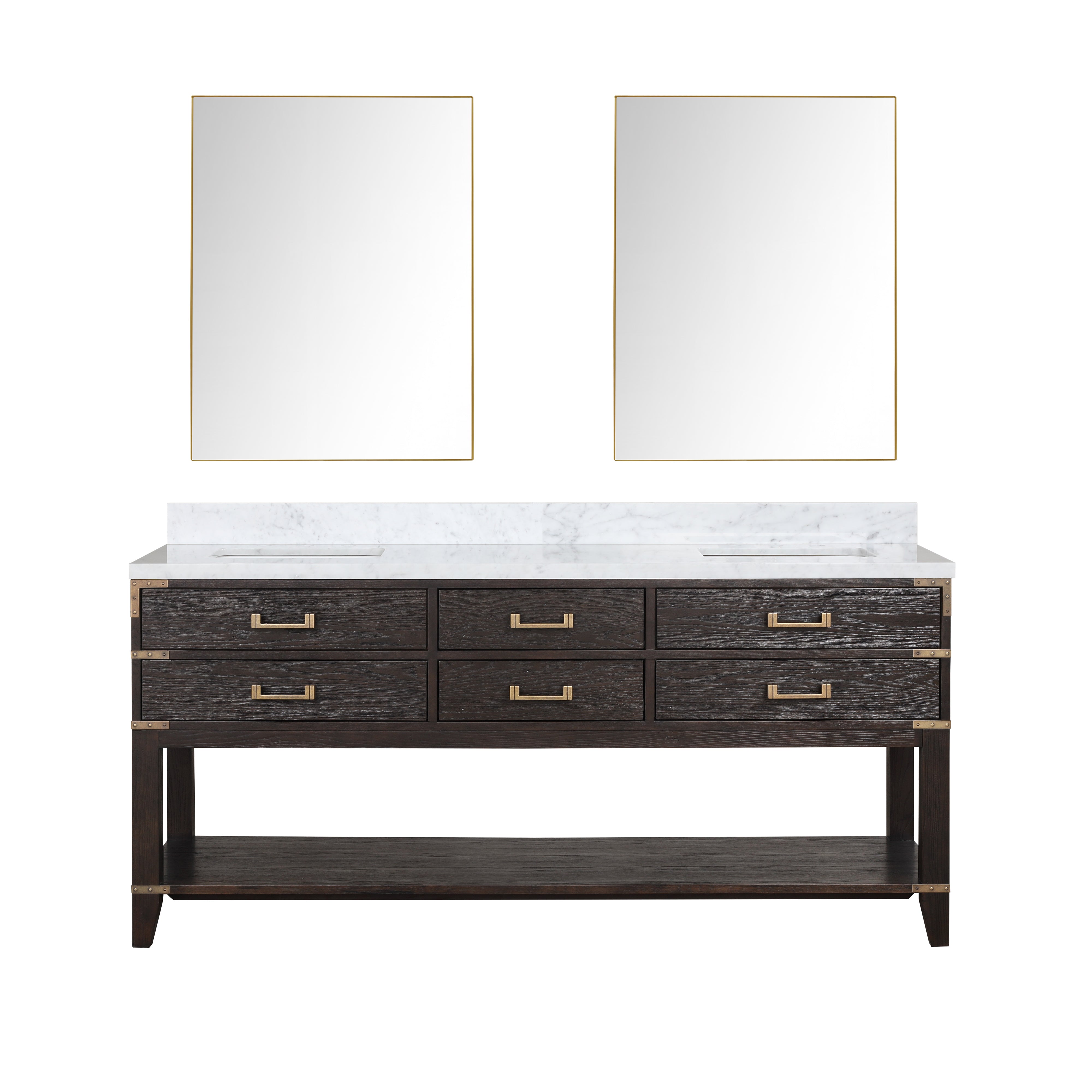 Lexora Norwalk 72 in W x 22 in D Double Bath Vanity
