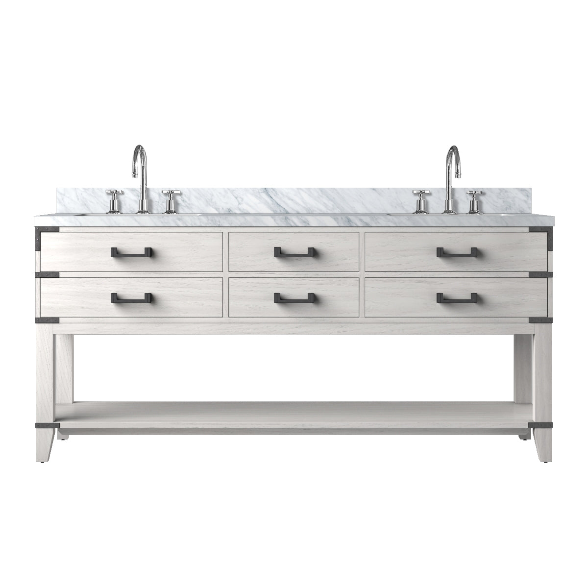 Lexora Norwalk 72 in W x 22 in D Double Bath Vanity