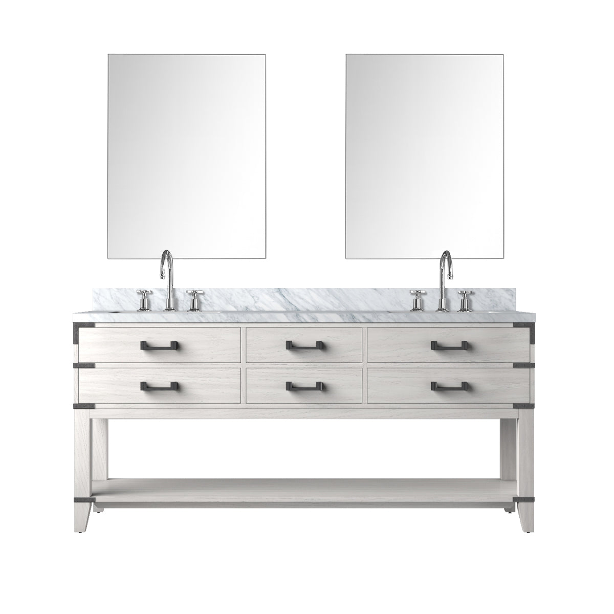 Lexora Norwalk 72 in W x 22 in D Double Bath Vanity