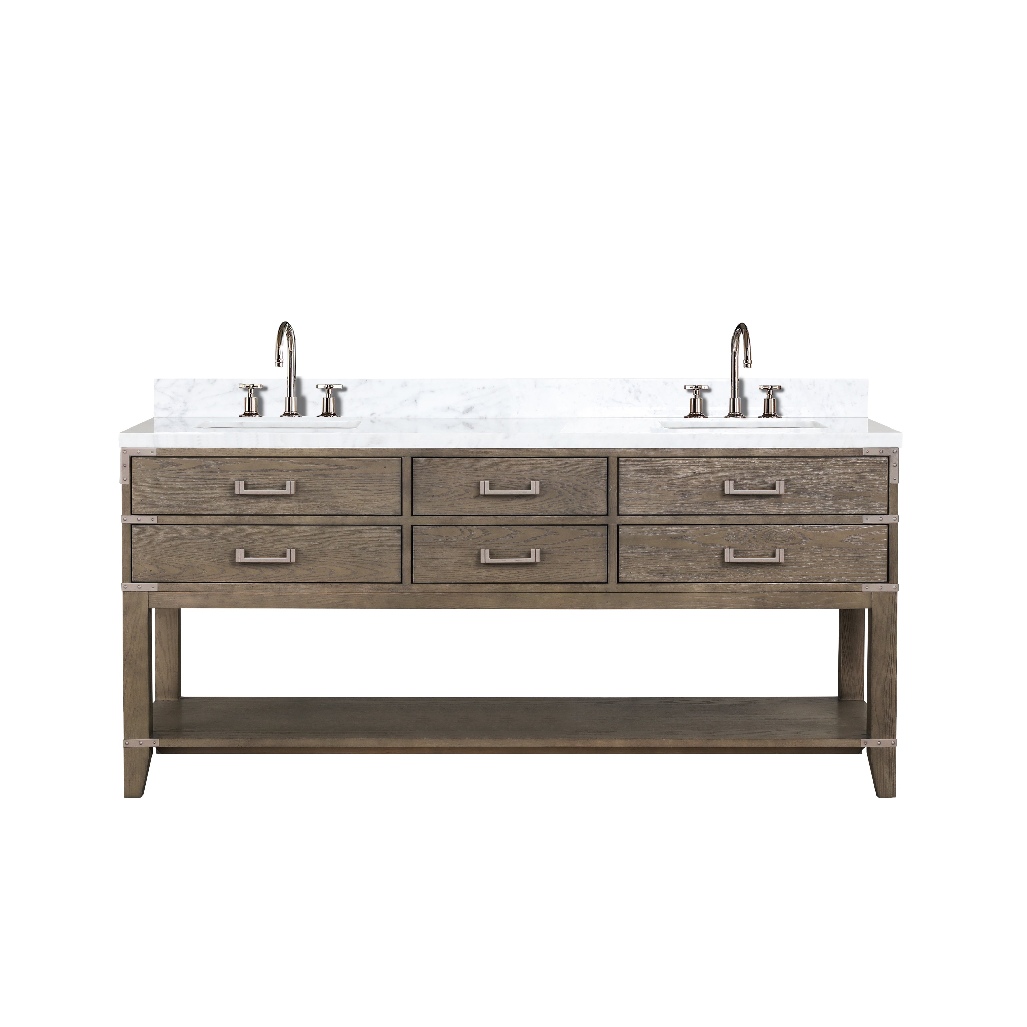 Lexora Norwalk 72 in W x 22 in D Double Bath Vanity