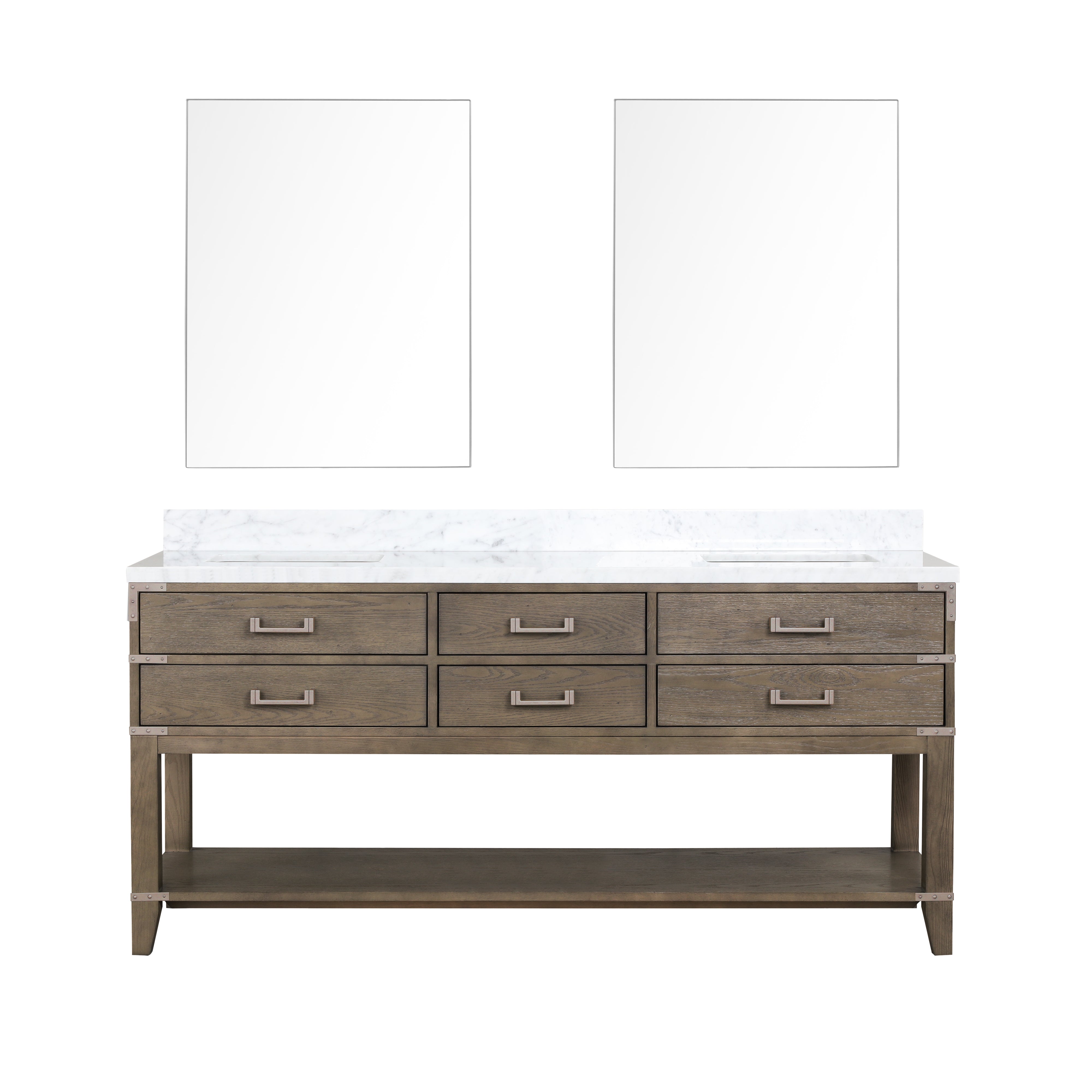 Lexora Norwalk 72 in W x 22 in D Double Bath Vanity