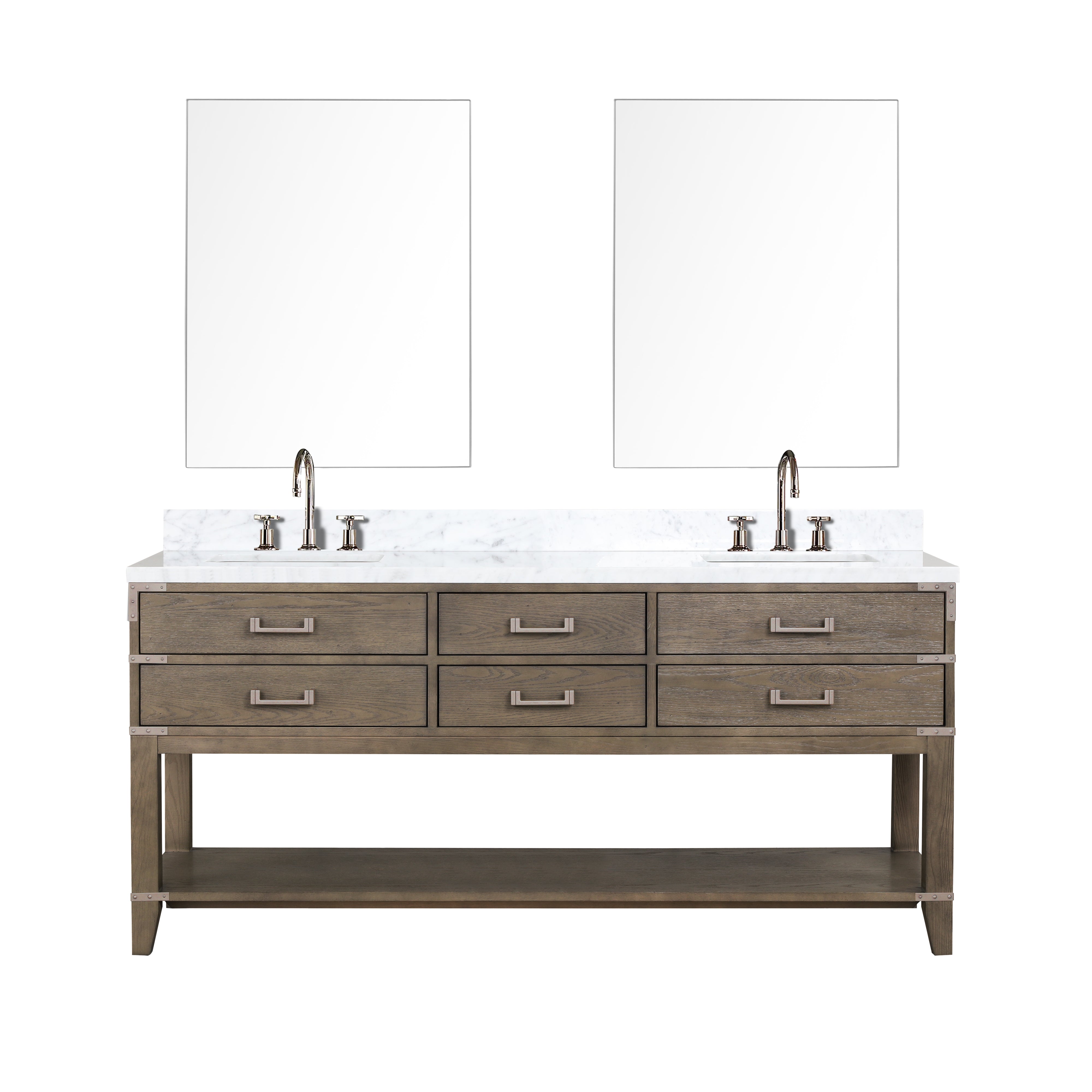 Lexora Norwalk 72 in W x 22 in D Double Bath Vanity