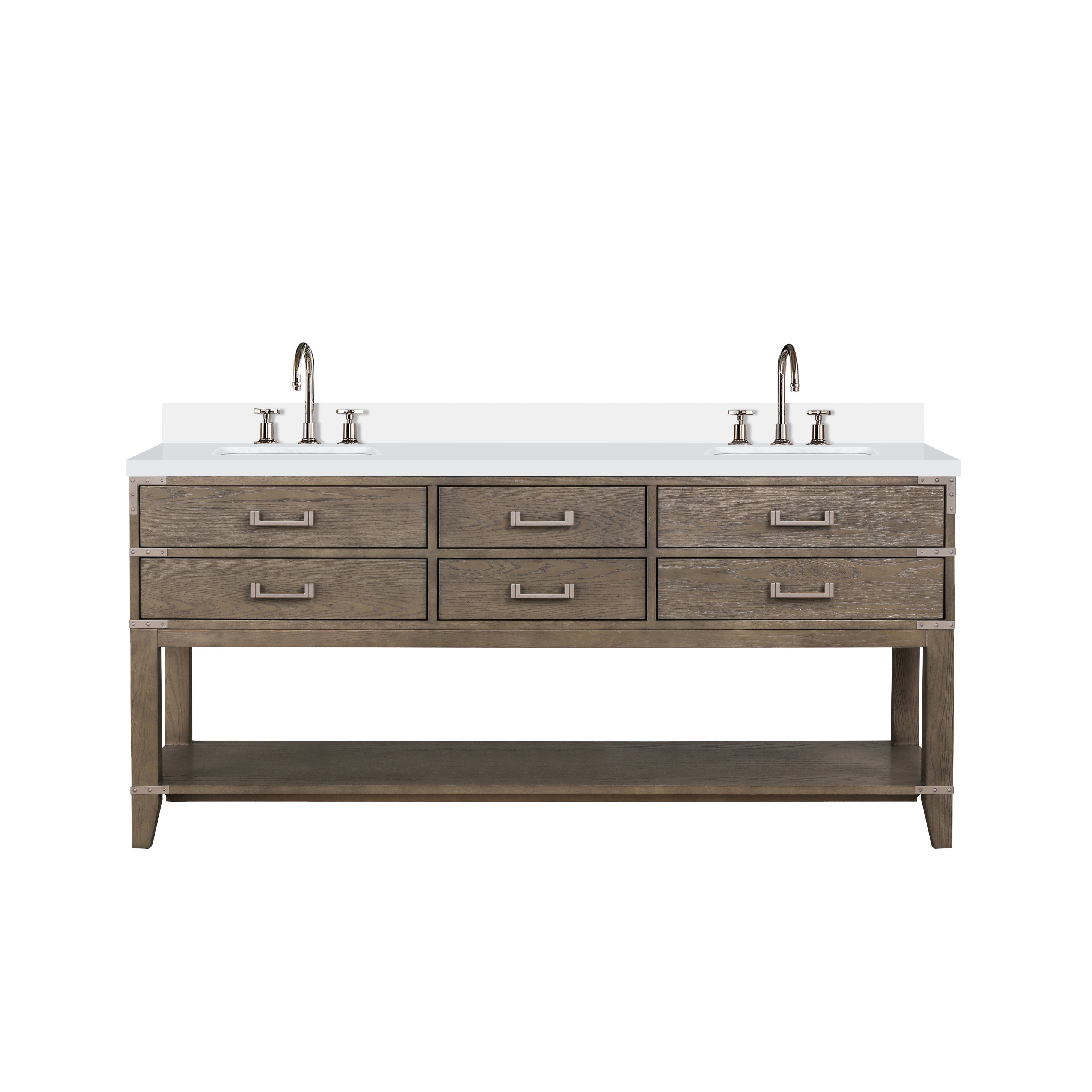 Lexora Norwalk 72 in W x 22 in D Double Bath Vanity