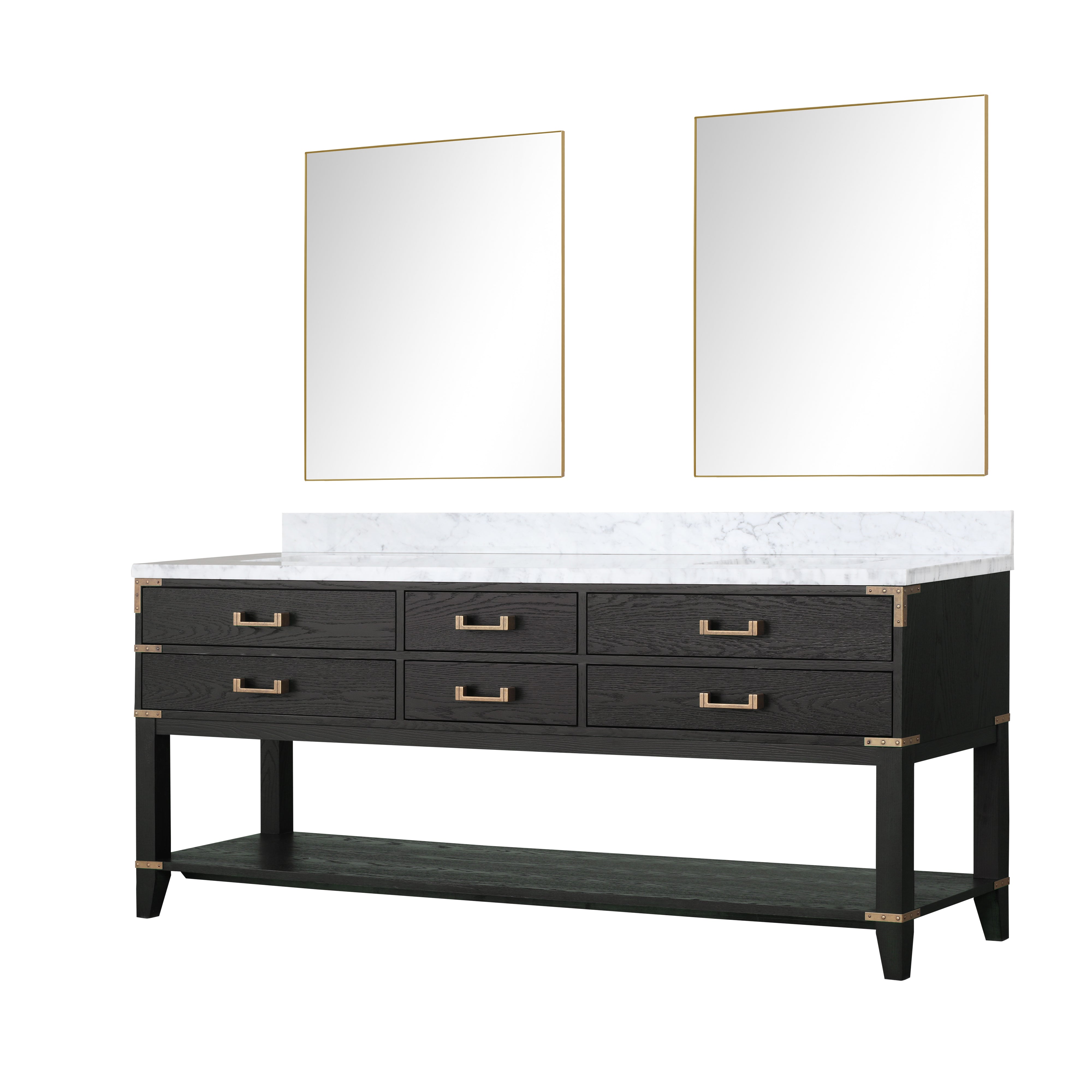 Lexora Norwalk 80 in W x 22 in D Double Bath Vanity