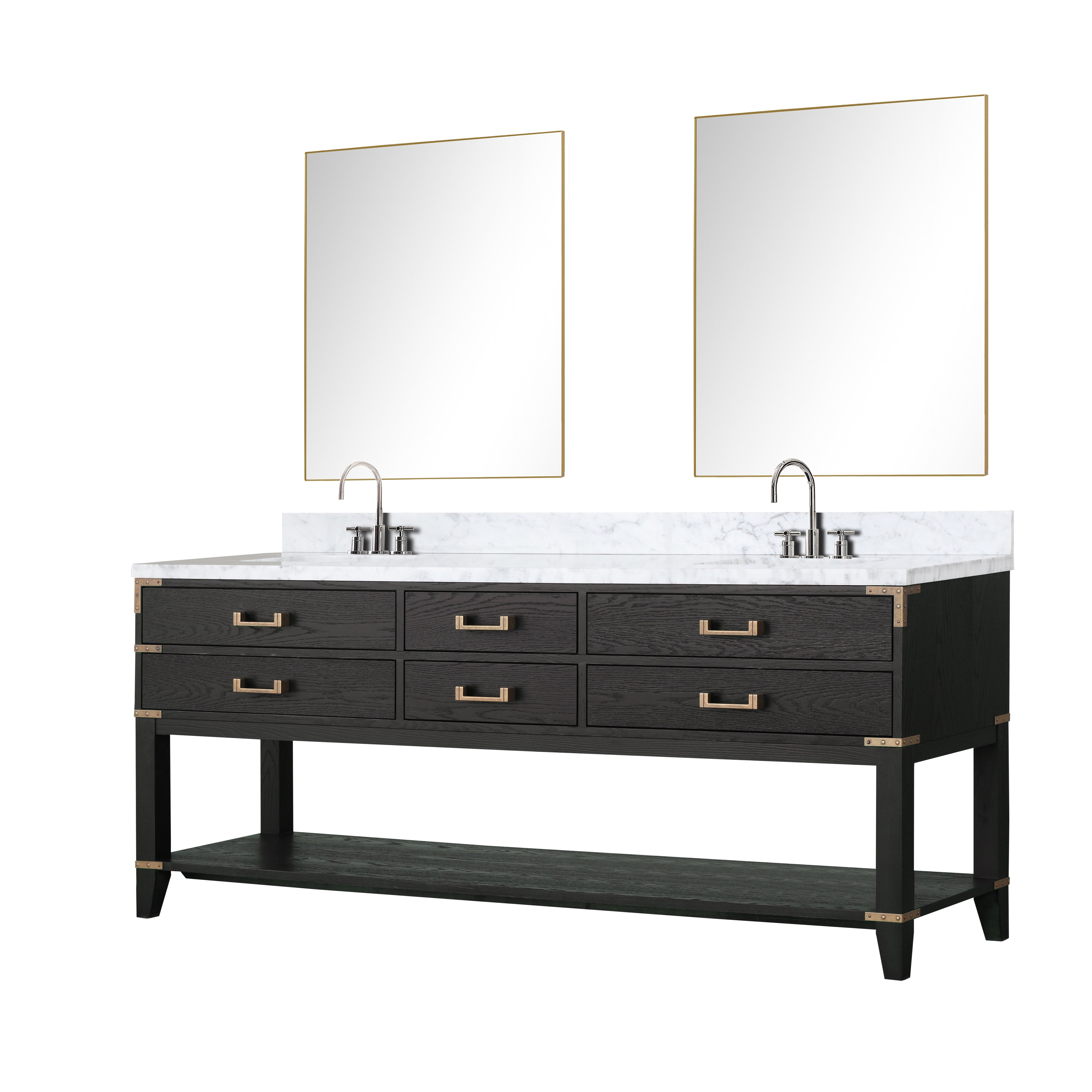 Lexora Norwalk 80 in W x 22 in D Double Bath Vanity