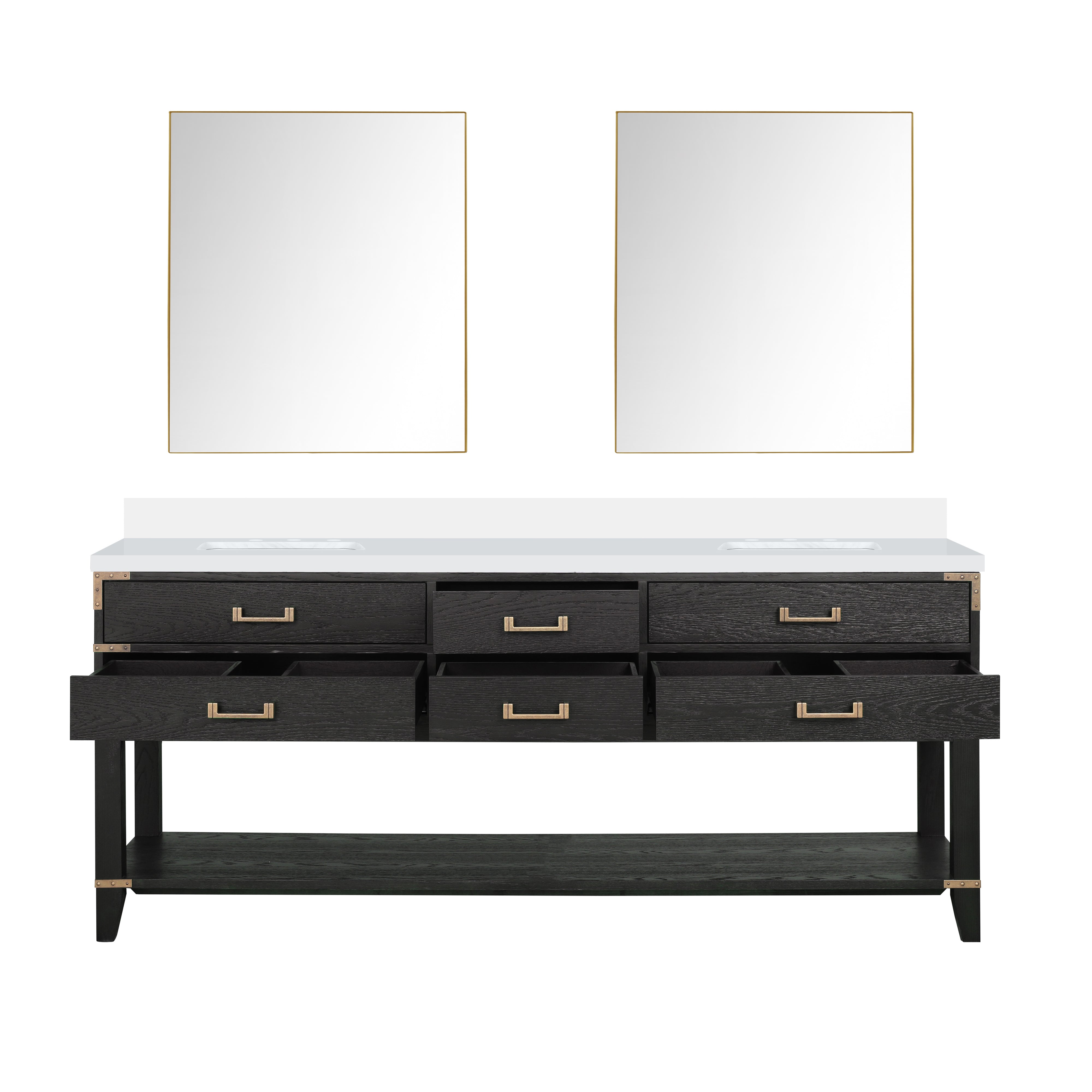 Lexora Norwalk 80 in W x 22 in D Double Bath Vanity