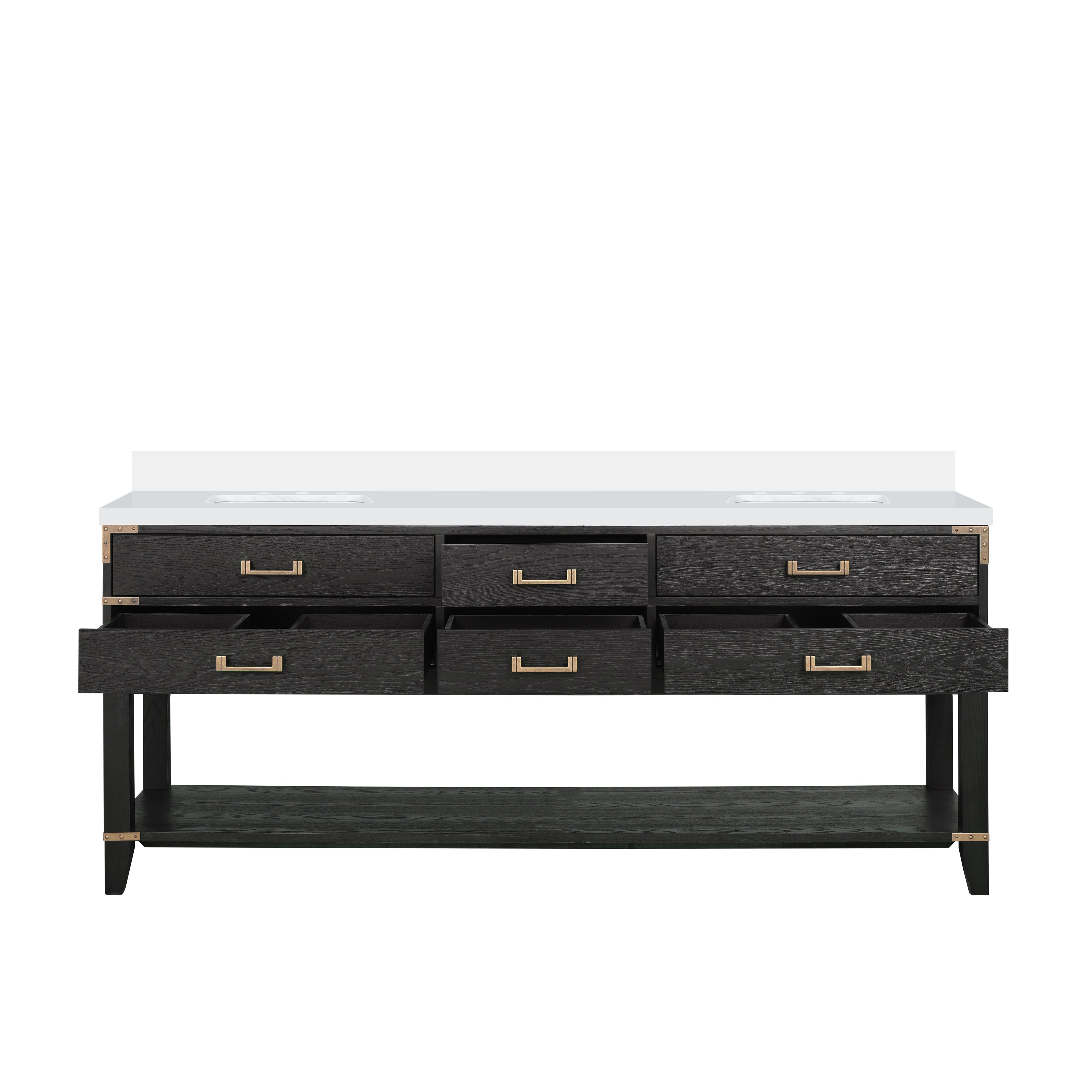 Lexora Norwalk 80 in W x 22 in D Double Bath Vanity