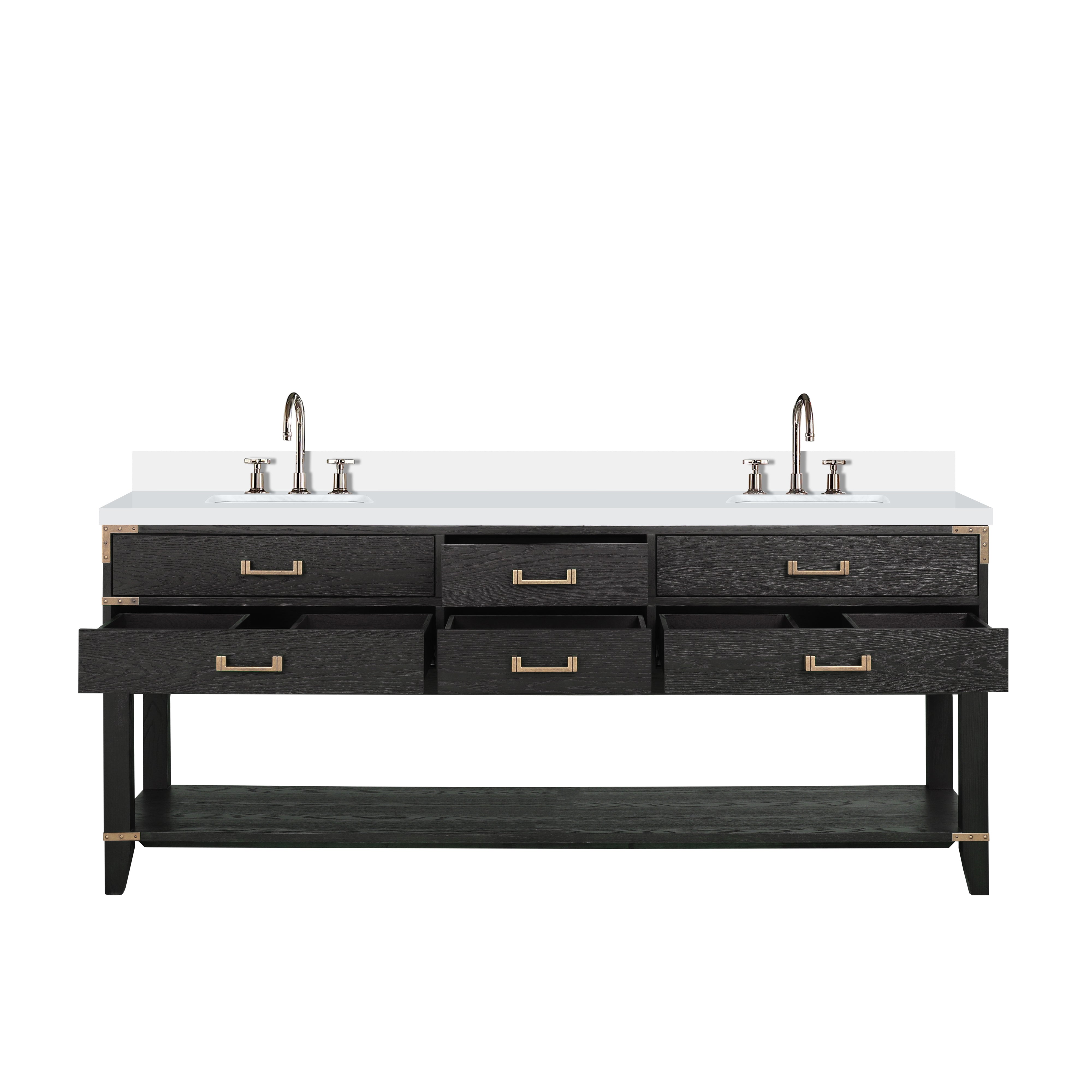 Lexora Norwalk 80 in W x 22 in D Double Bath Vanity