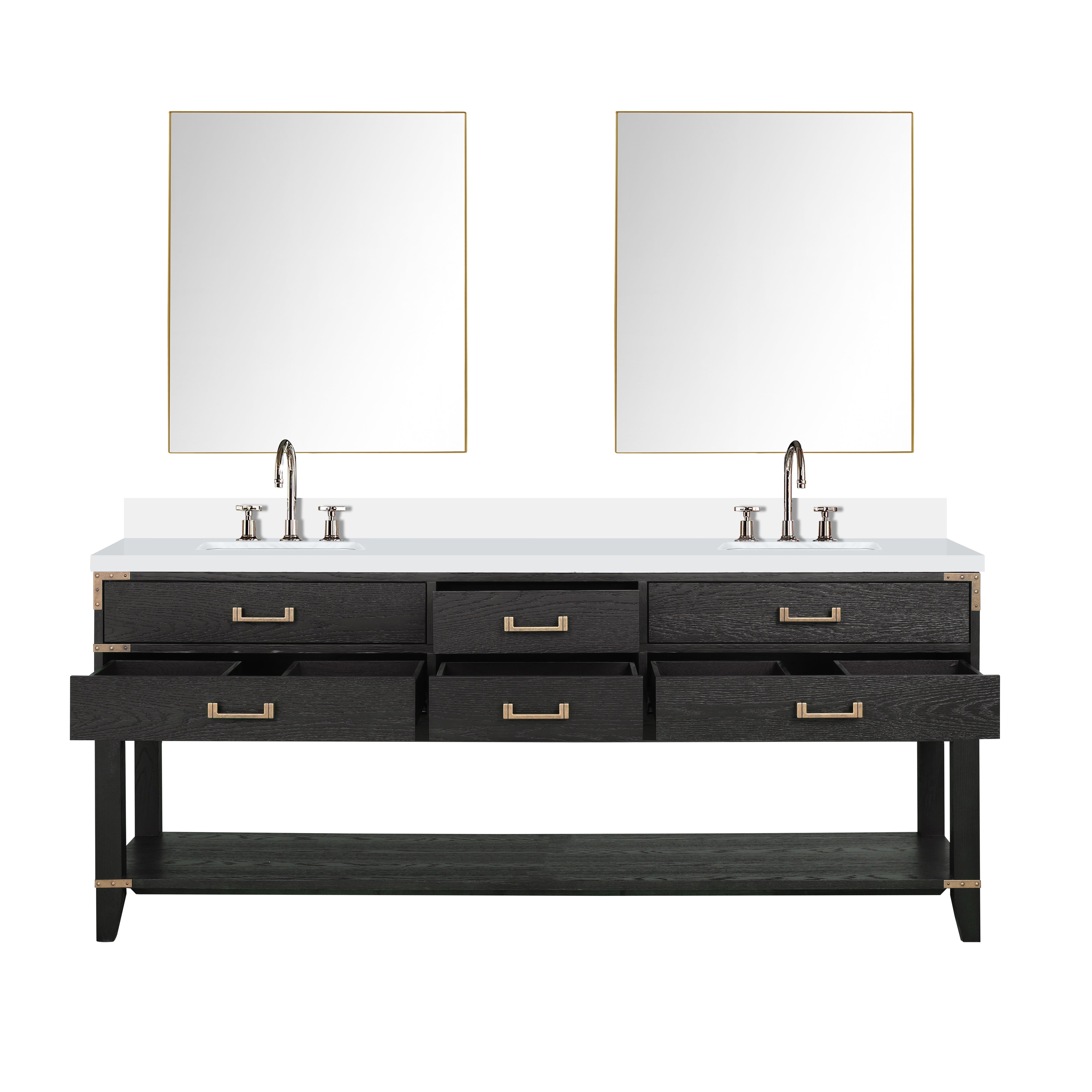 Lexora Norwalk 80 in W x 22 in D Double Bath Vanity