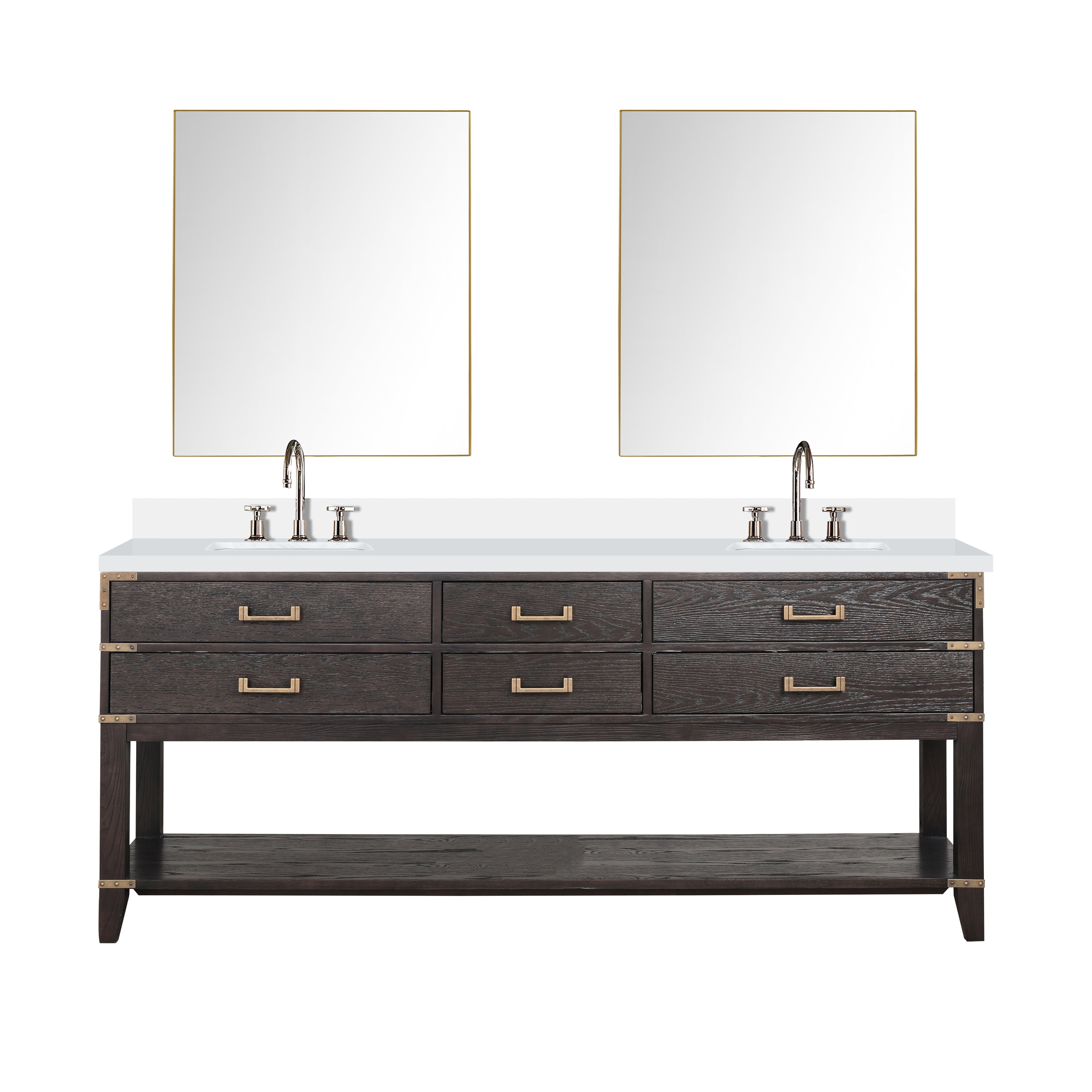 Lexora Norwalk 80 in W x 22 in D Double Bath Vanity