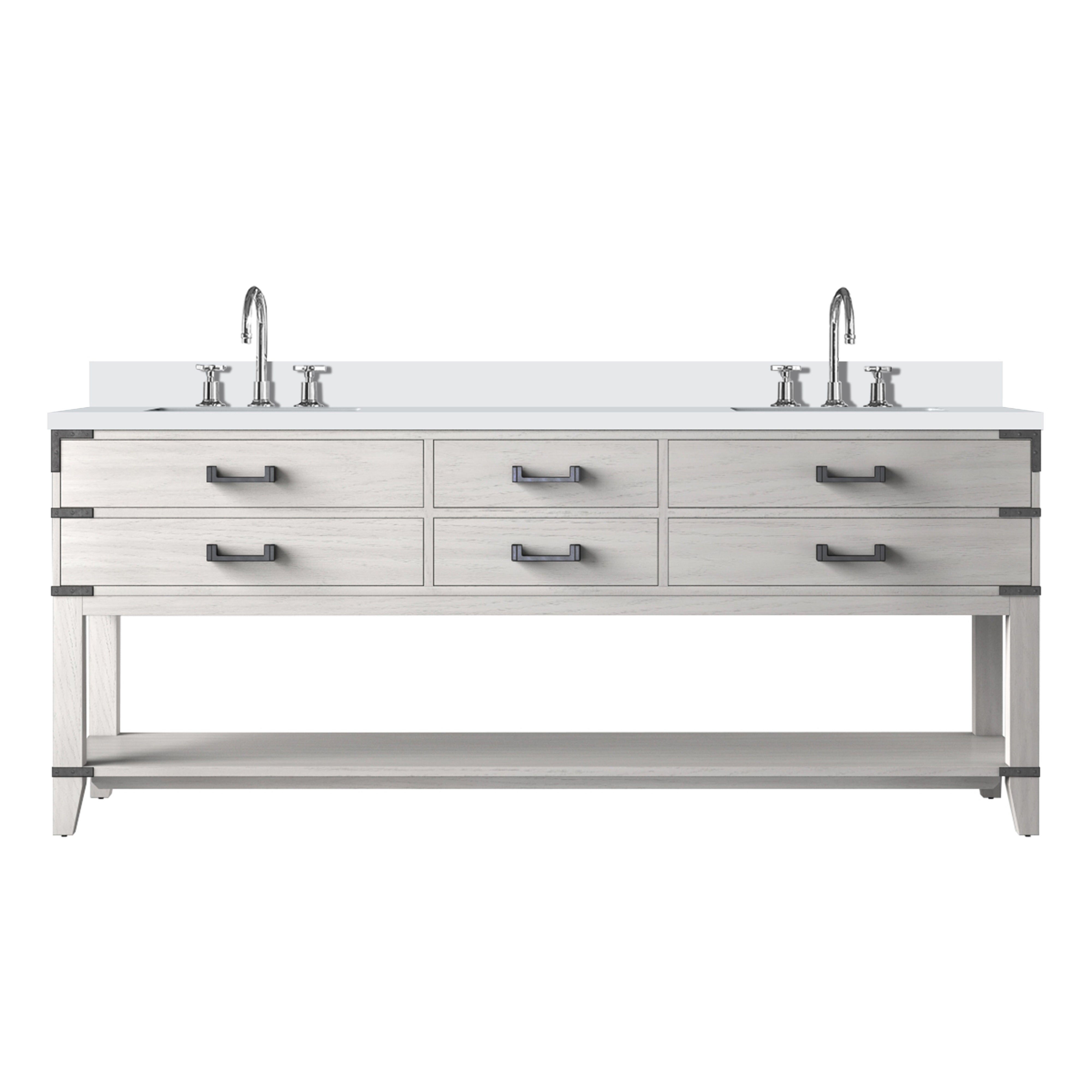 Lexora Norwalk 80 in W x 22 in D Double Bath Vanity