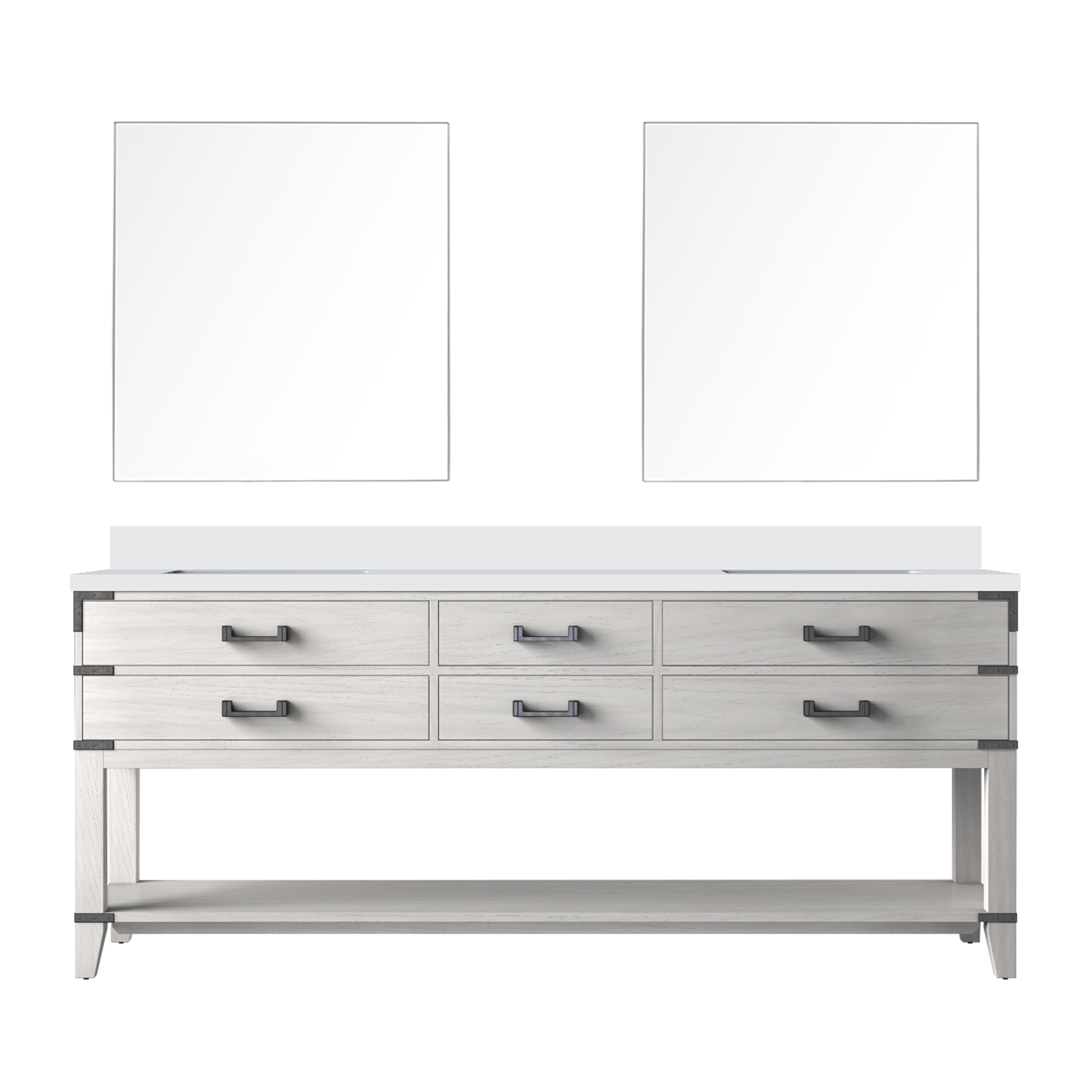 Lexora Norwalk 80 in W x 22 in D Double Bath Vanity