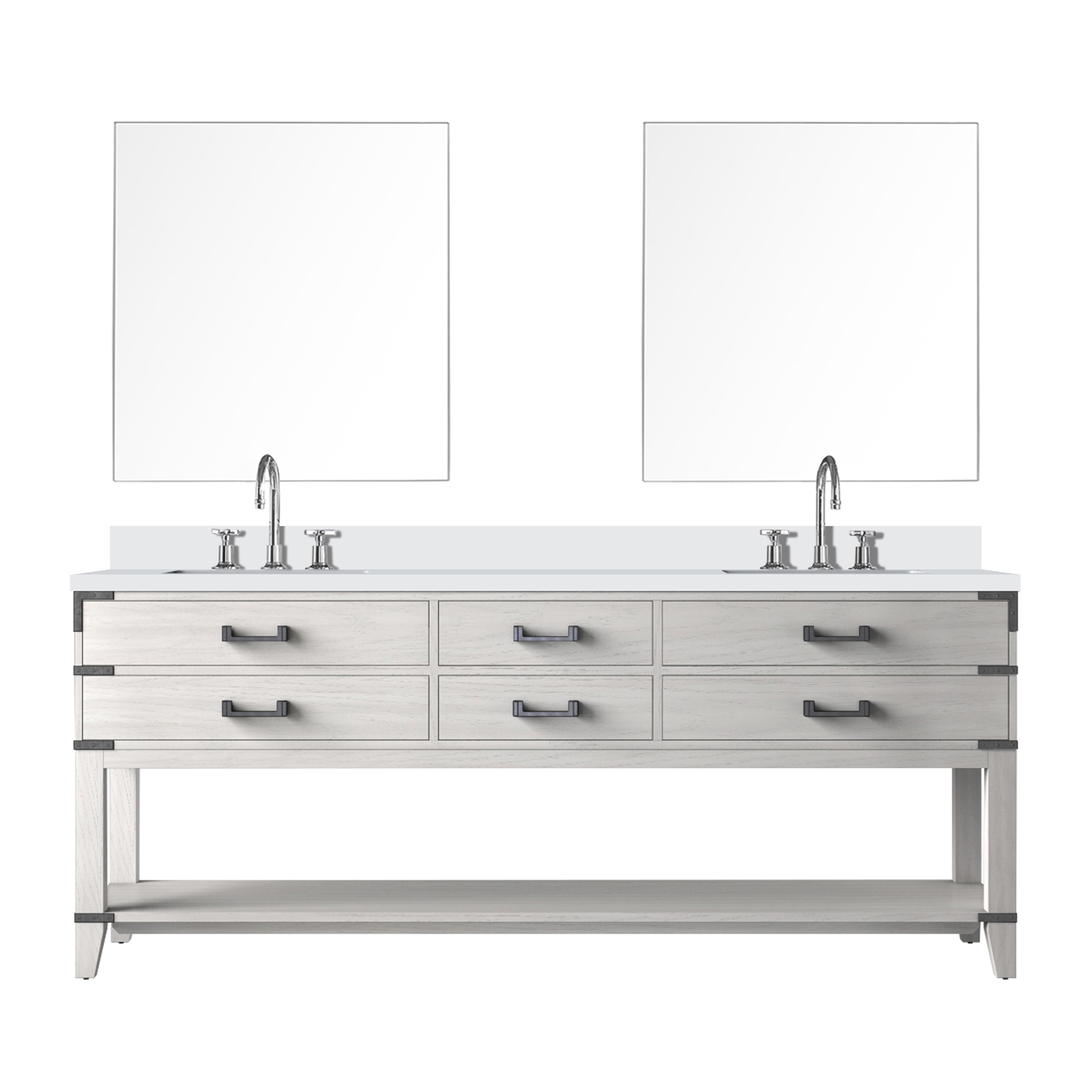 Lexora Norwalk 80 in W x 22 in D Double Bath Vanity
