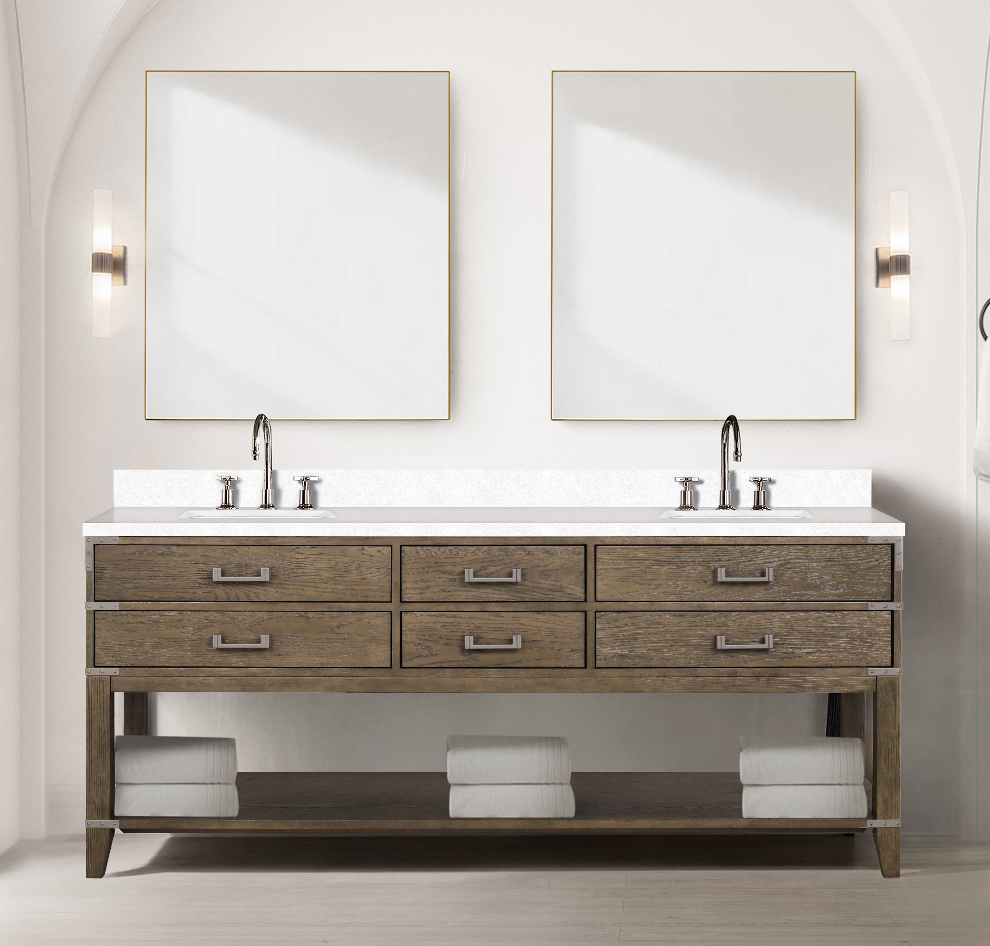 grey oak vanity