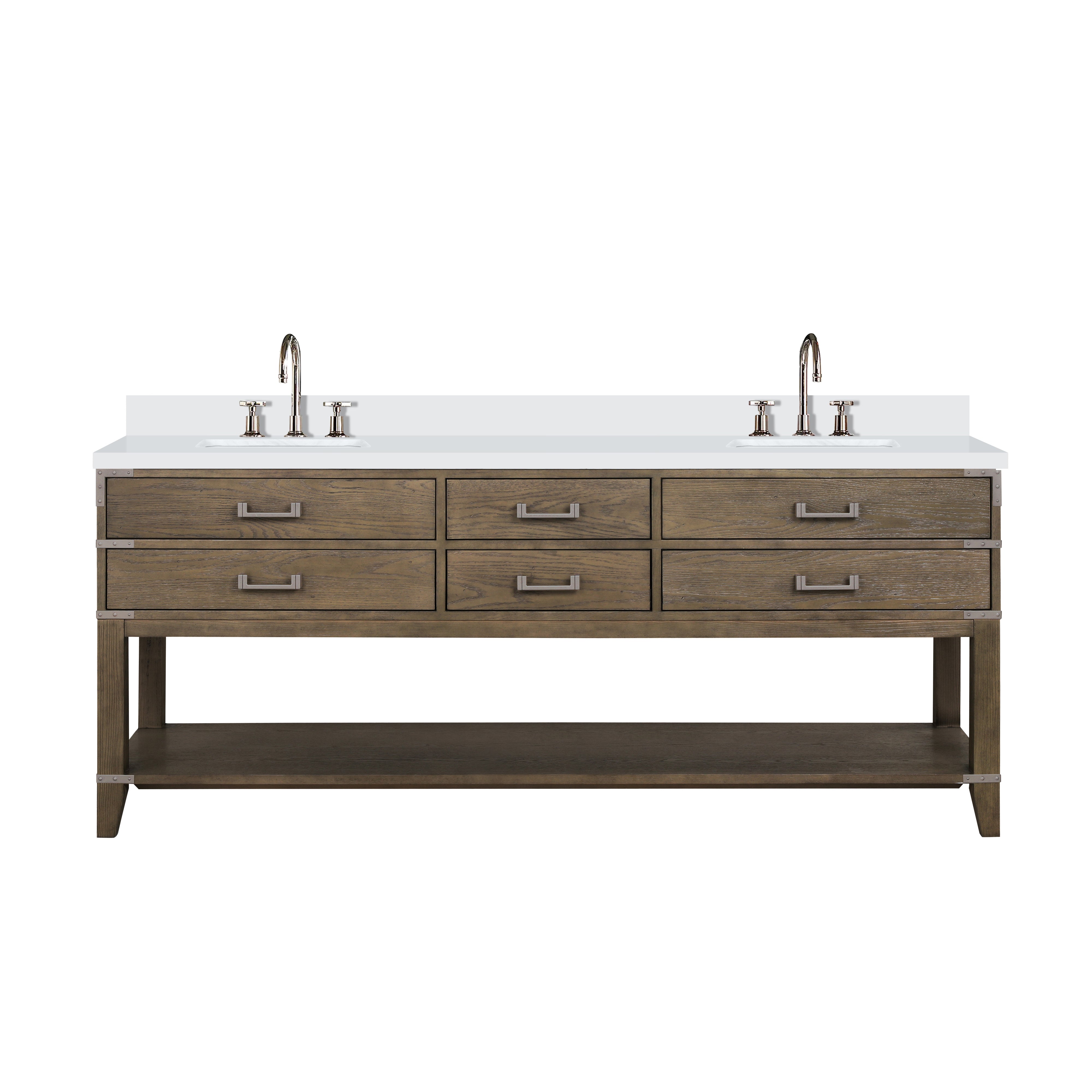 Lexora Norwalk 80 in W x 22 in D Double Bath Vanity