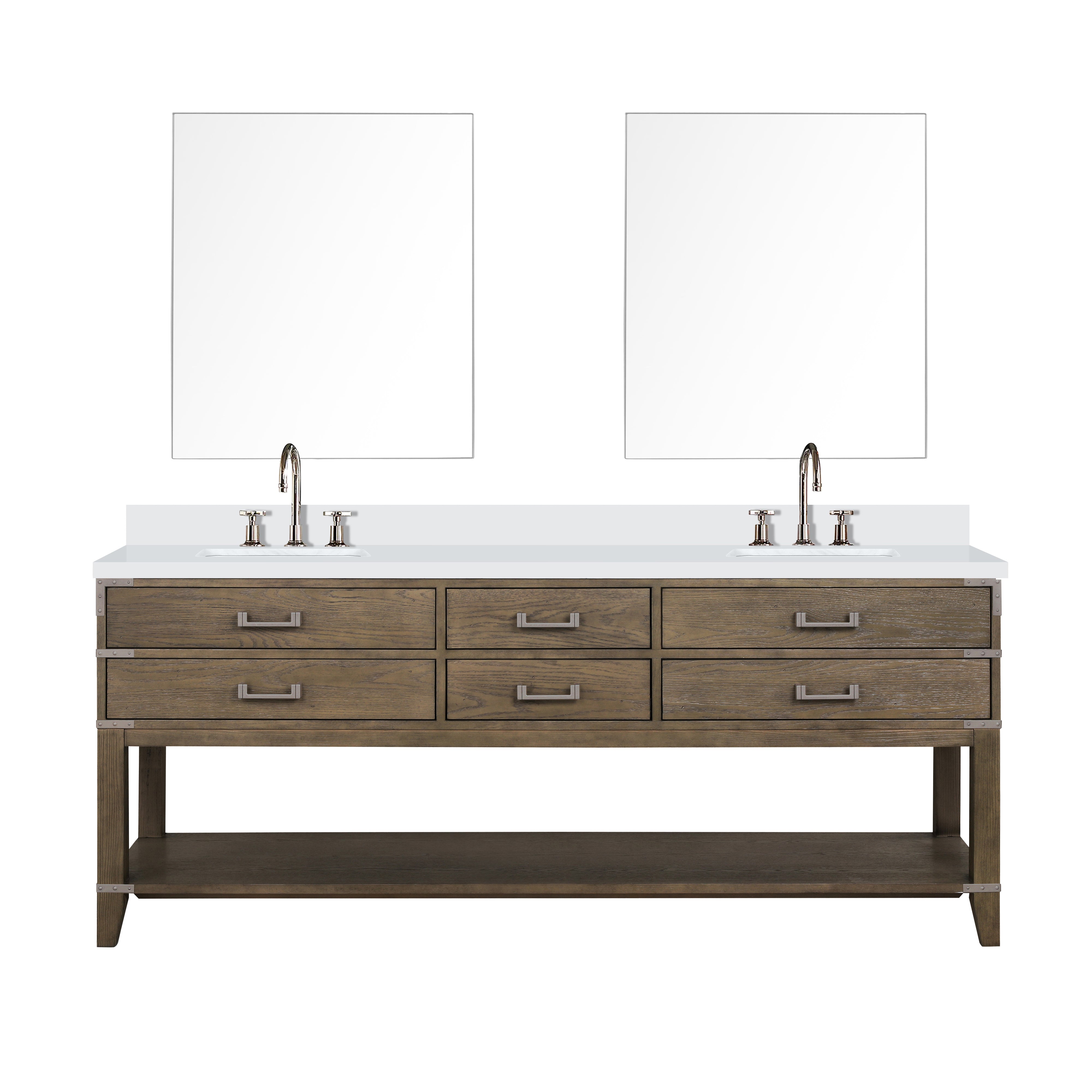 Lexora Norwalk 80 in W x 22 in D Double Bath Vanity