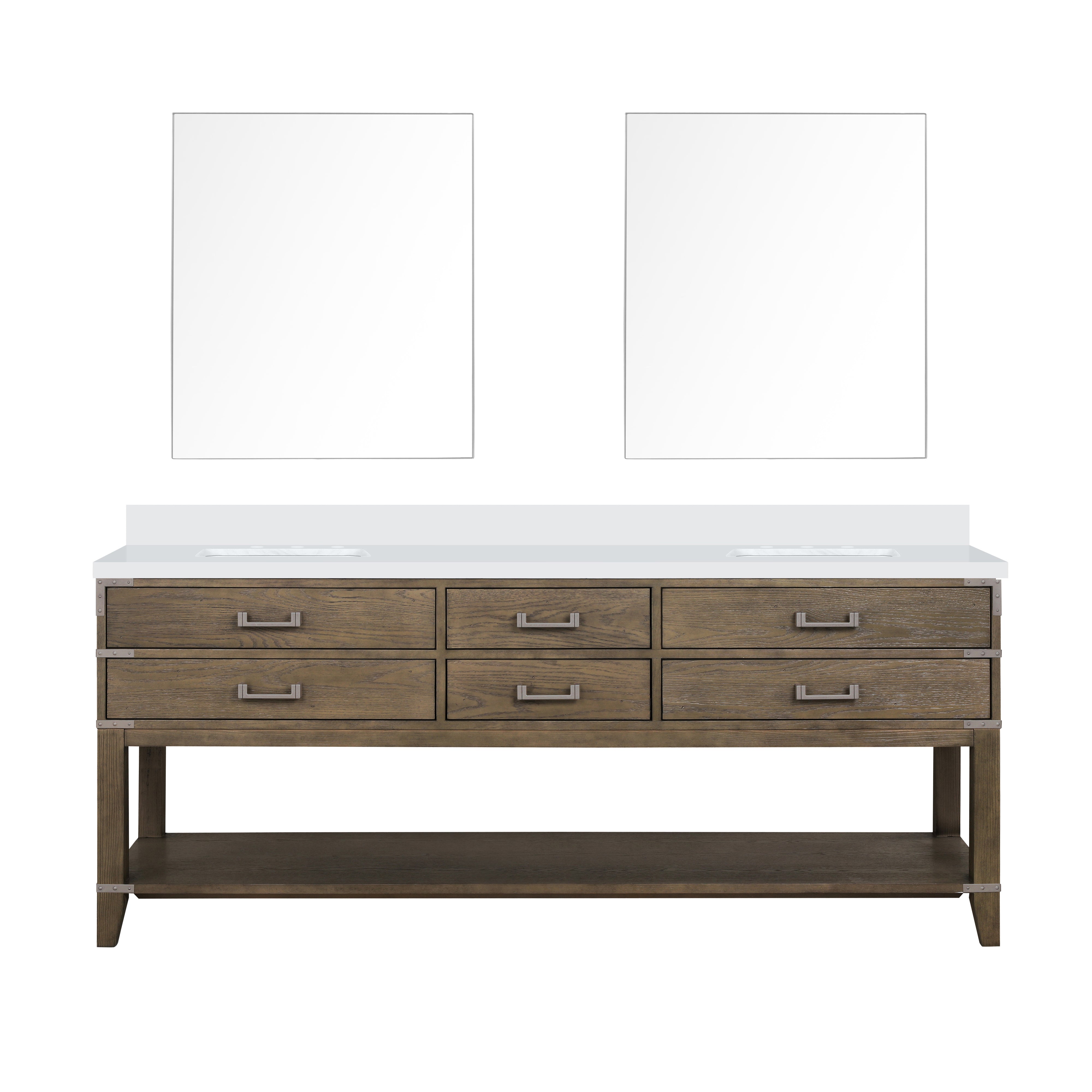 Lexora Norwalk 80 in W x 22 in D Double Bath Vanity