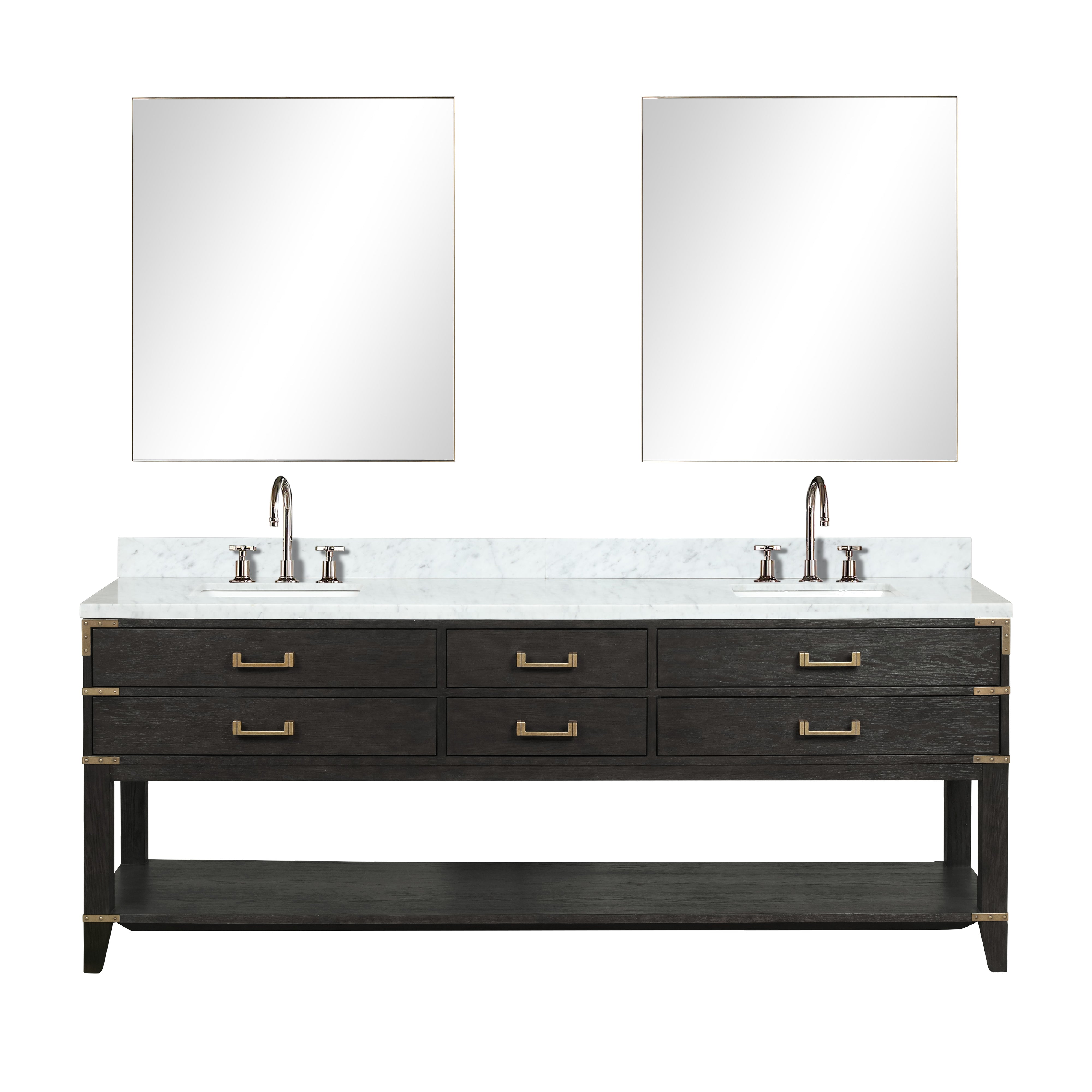 Lexora Norwalk 84 in W x 22 in D Double Bath Vanity