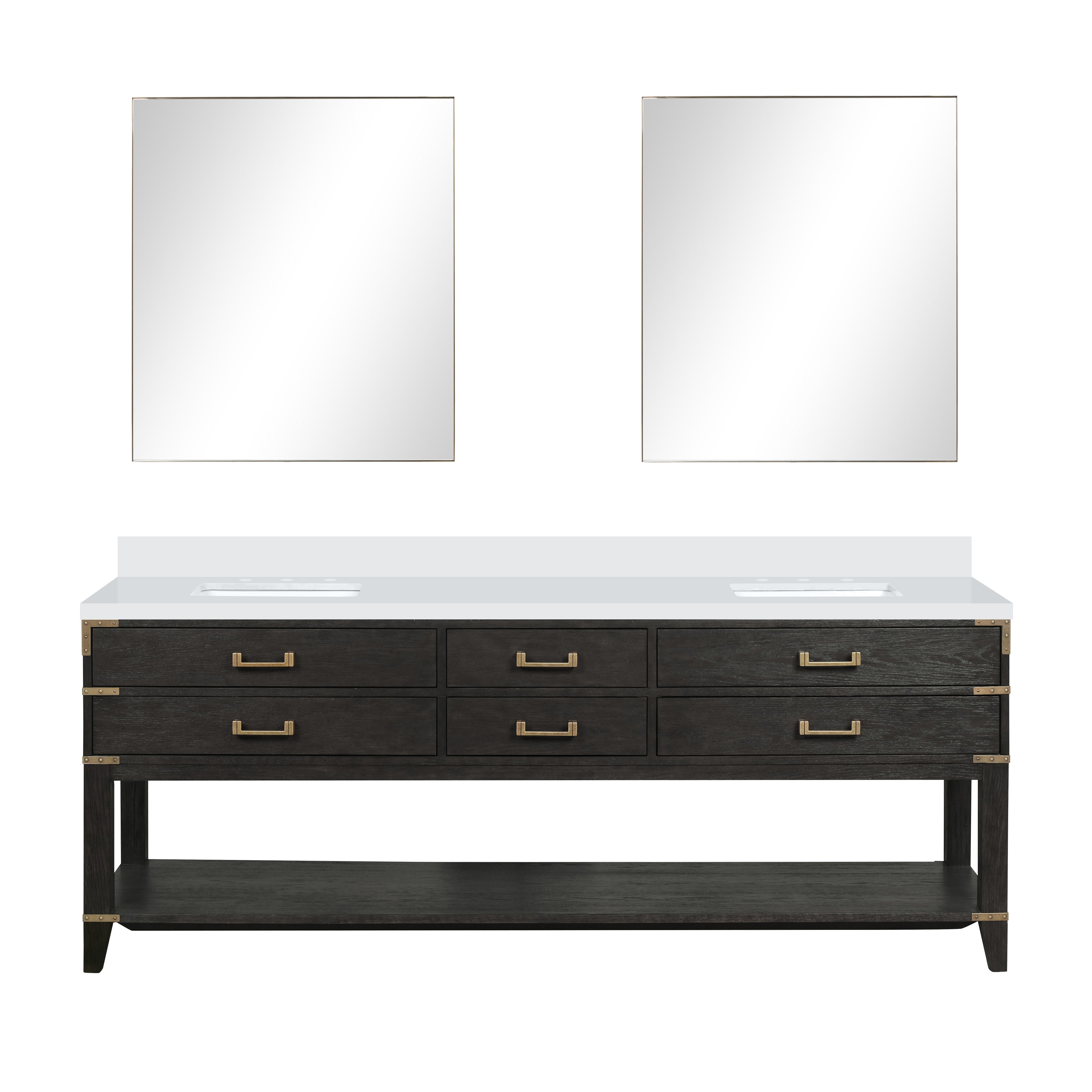 Lexora Norwalk 84 in W x 22 in D Double Bath Vanity