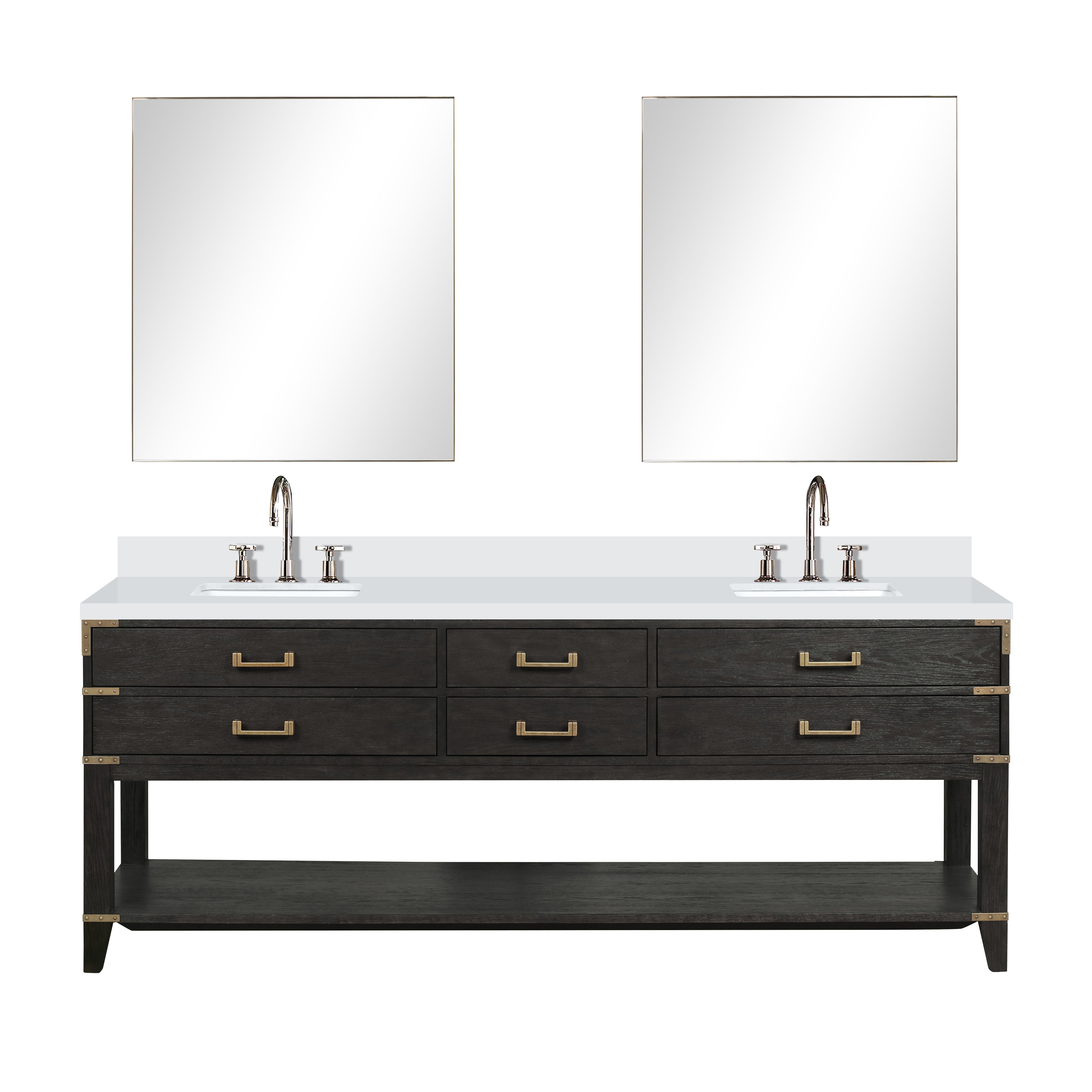 Lexora Norwalk 84 in W x 22 in D Double Bath Vanity