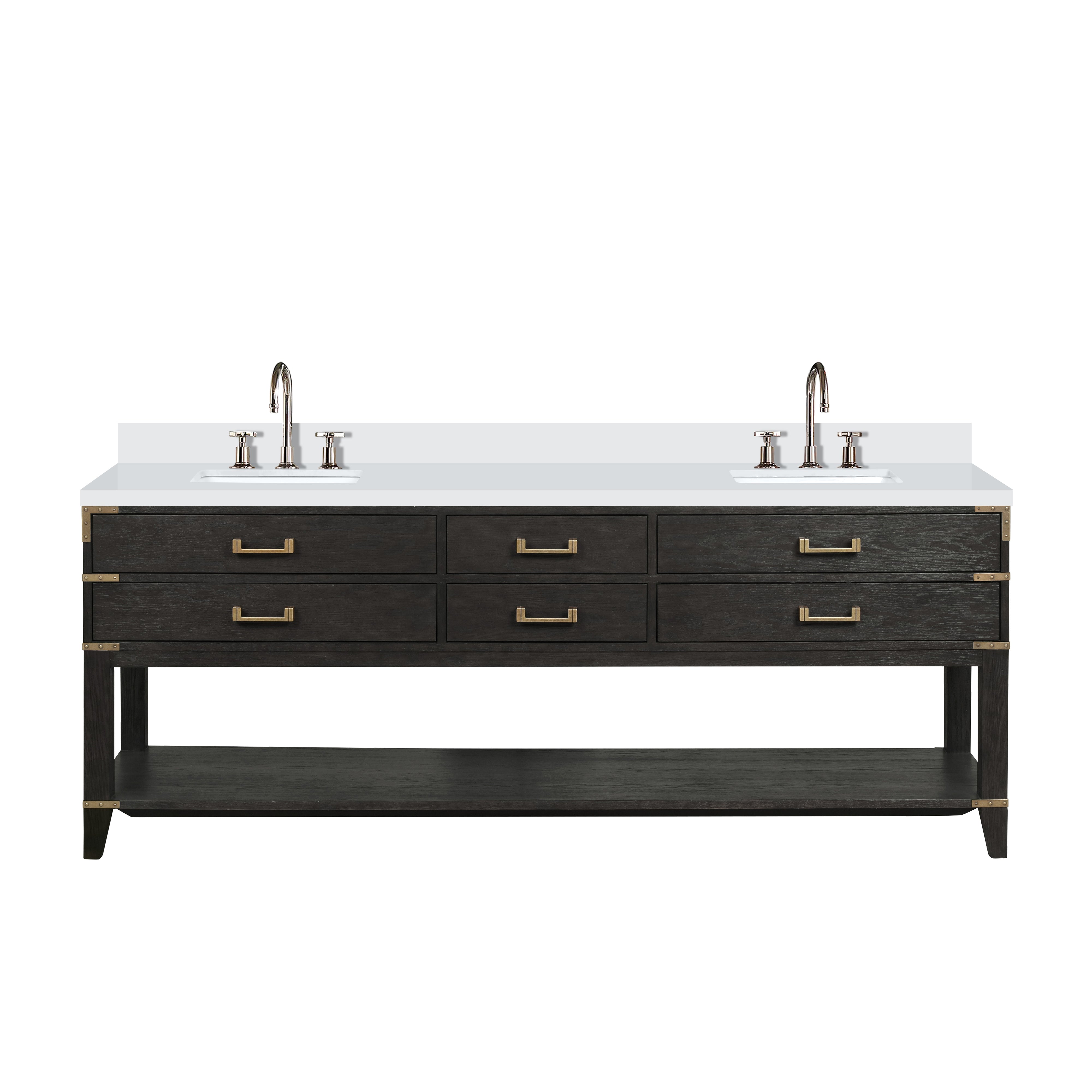 Lexora Norwalk 84 in W x 22 in D Double Bath Vanity