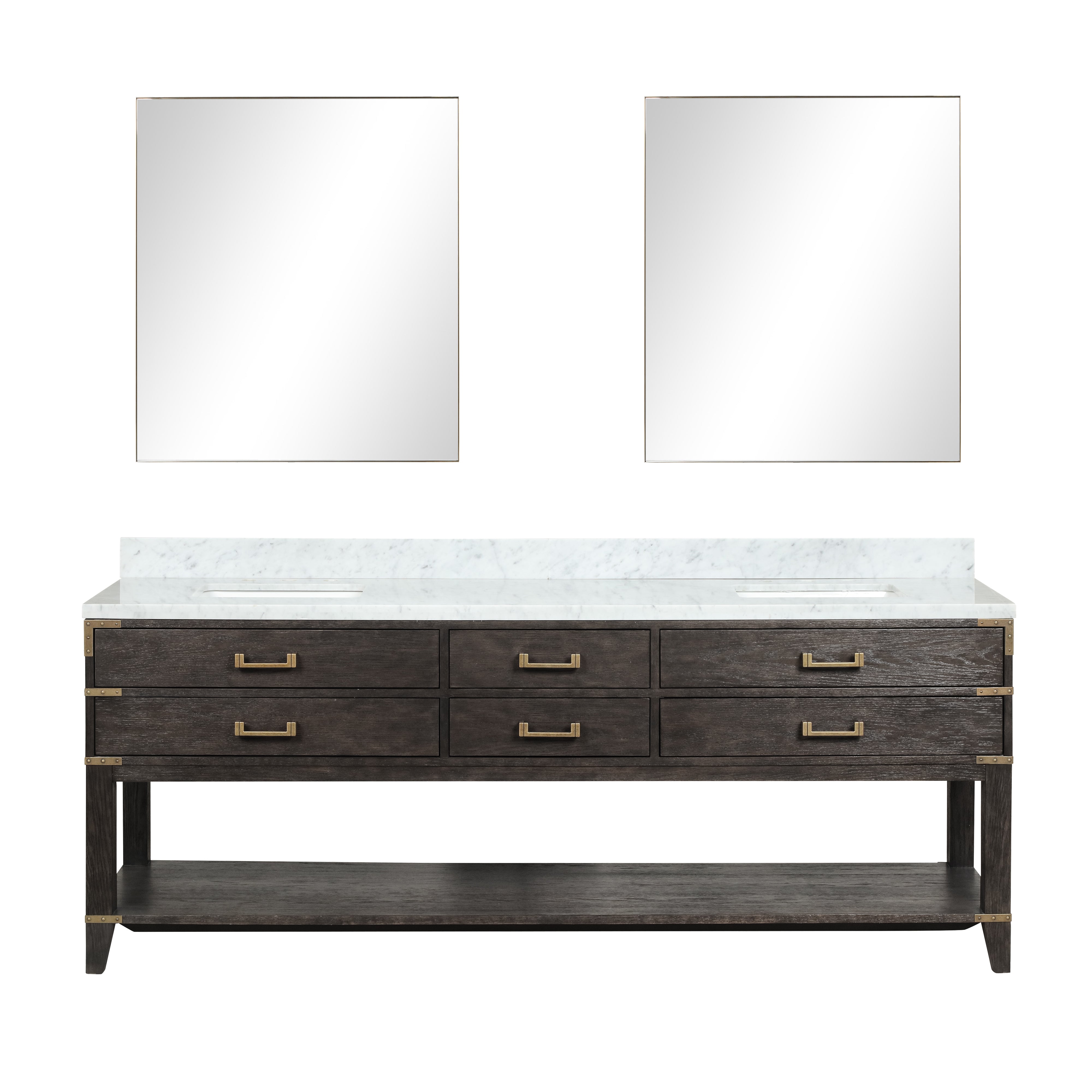 Lexora Norwalk 84 in W x 22 in D Double Bath Vanity