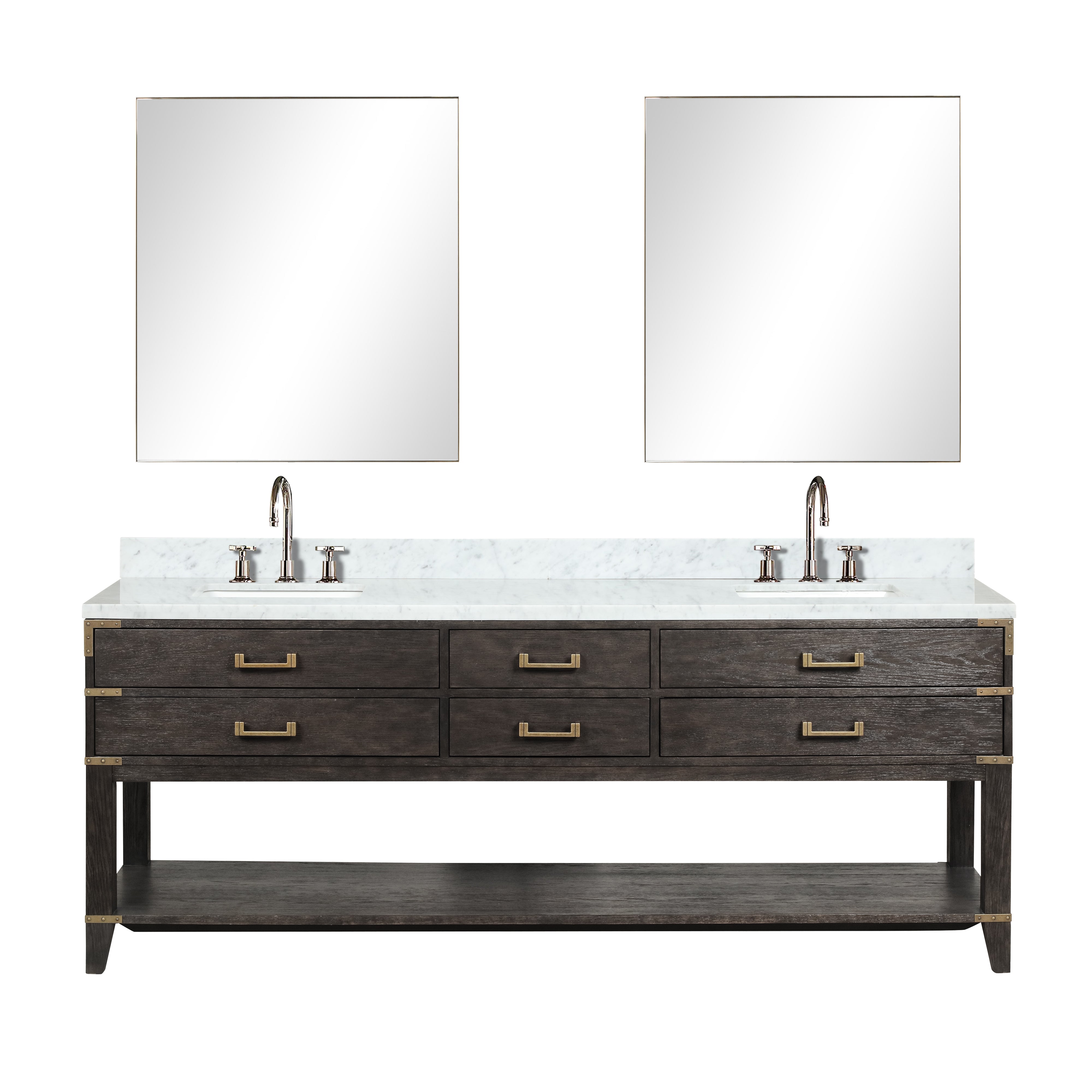 Lexora Norwalk 84 in W x 22 in D Double Bath Vanity