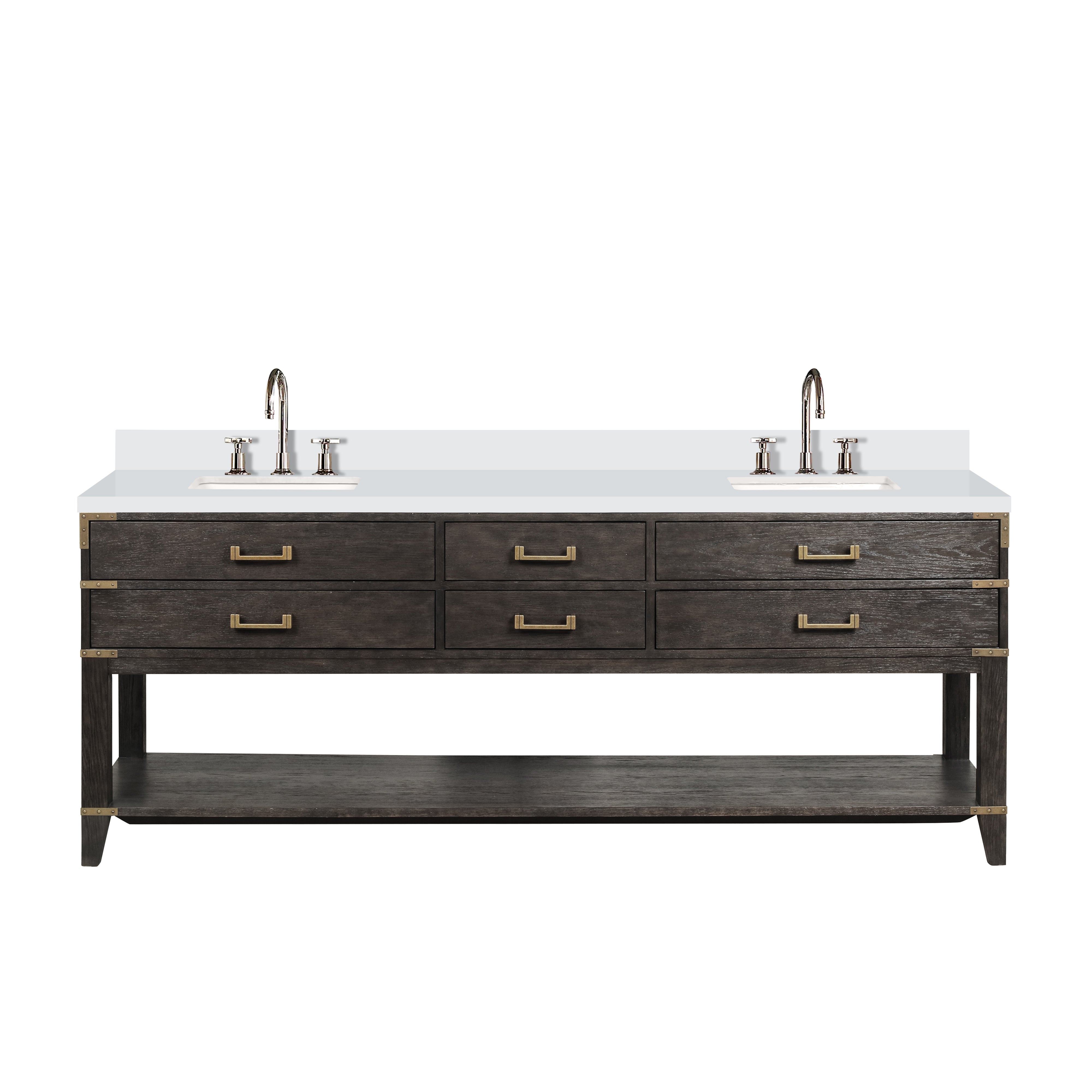 Lexora Norwalk 84 in W x 22 in D Double Bath Vanity