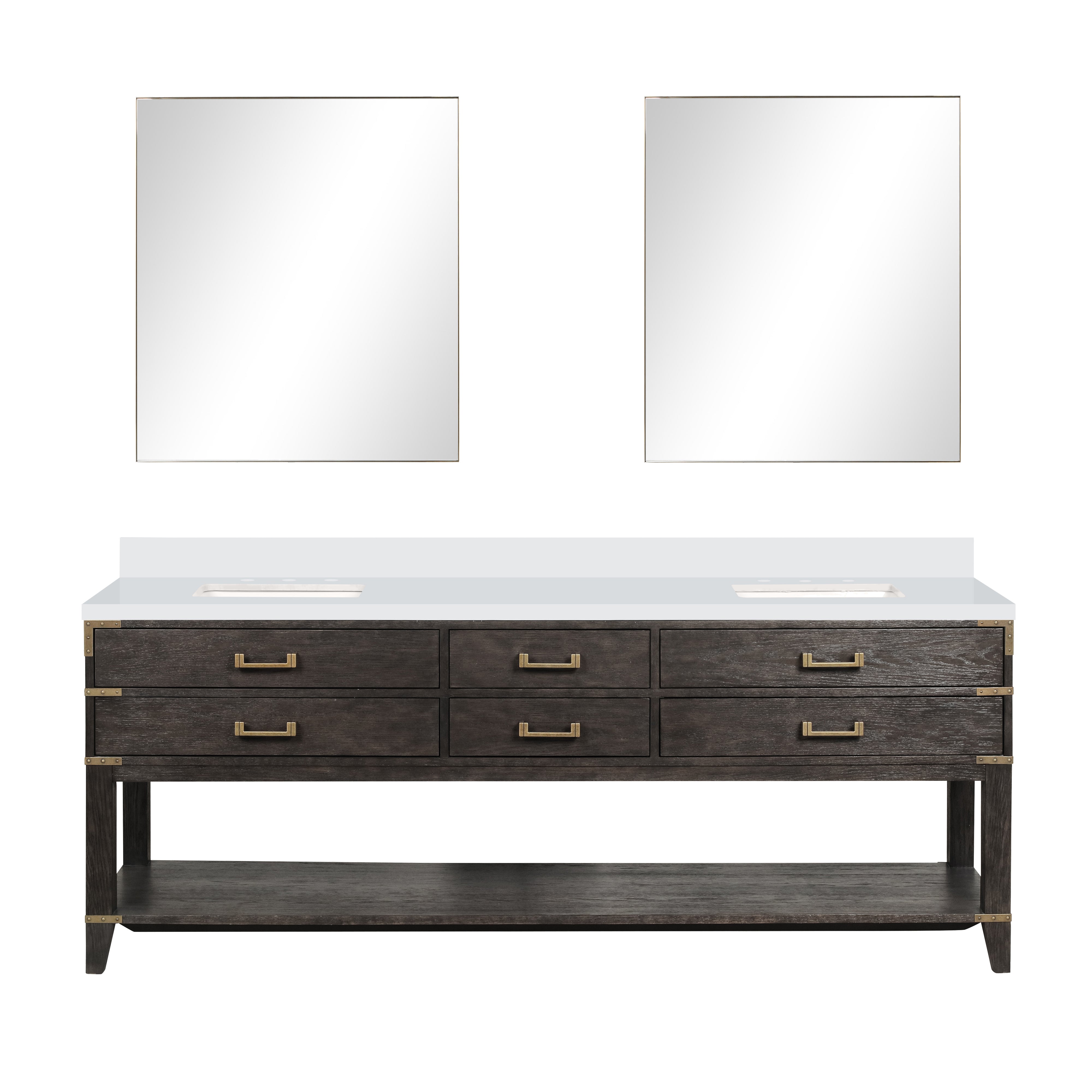 Lexora Norwalk 84 in W x 22 in D Double Bath Vanity