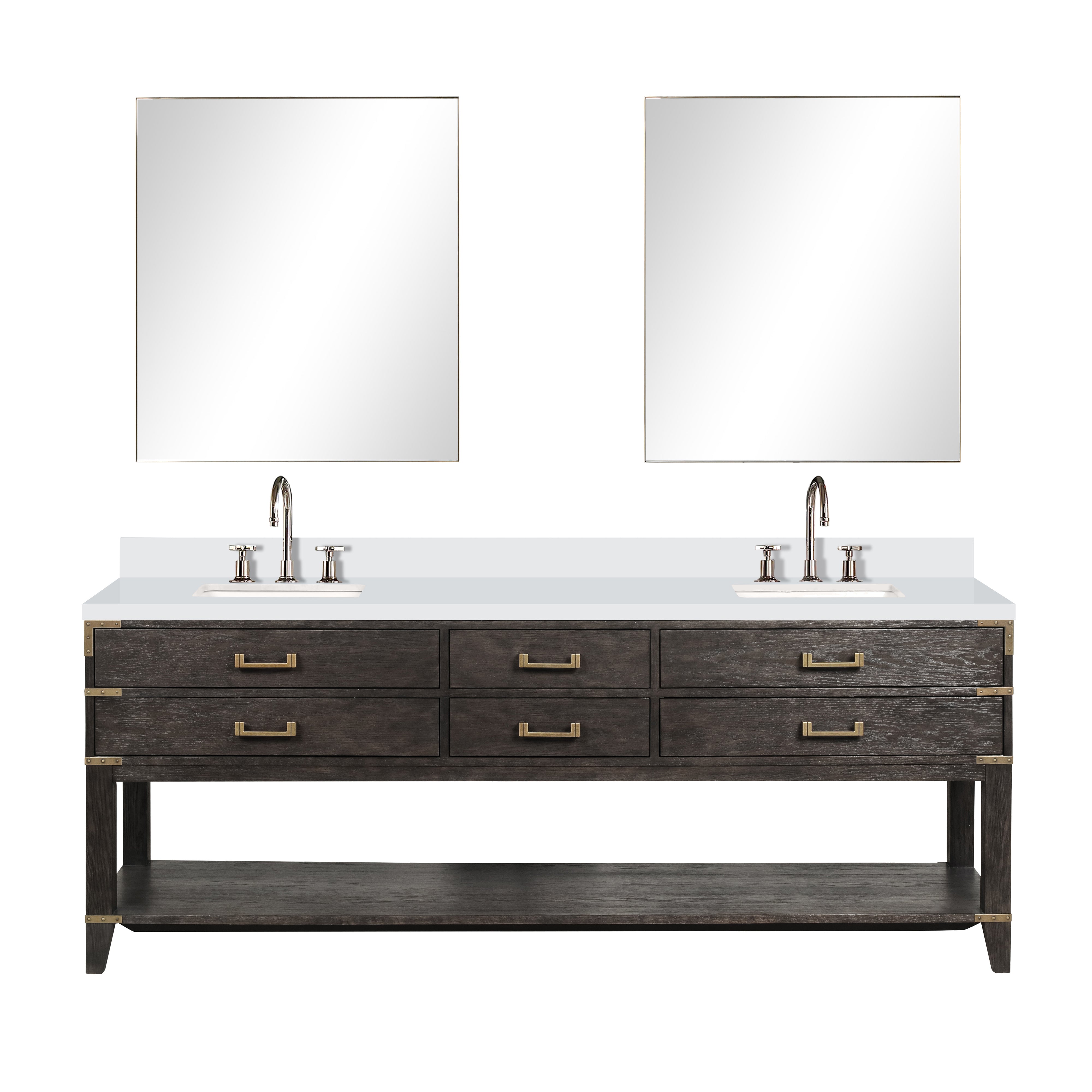 Lexora Norwalk 84 in W x 22 in D Double Bath Vanity