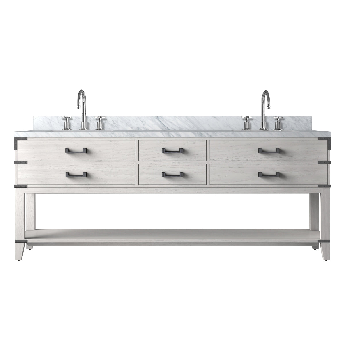 Lexora Norwalk 84 in W x 22 in D Double Bath Vanity