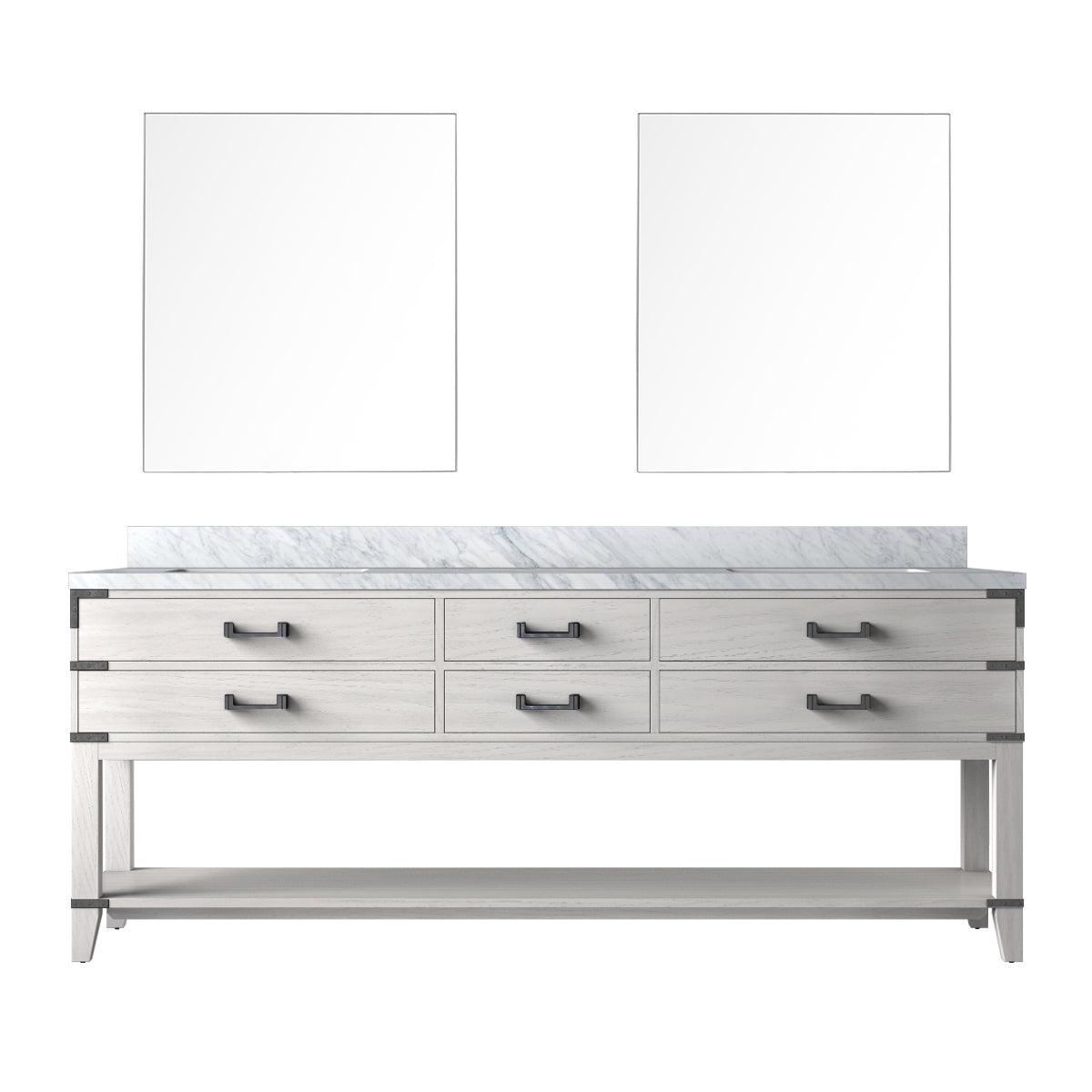 Lexora Norwalk 84 in W x 22 in D Double Bath Vanity