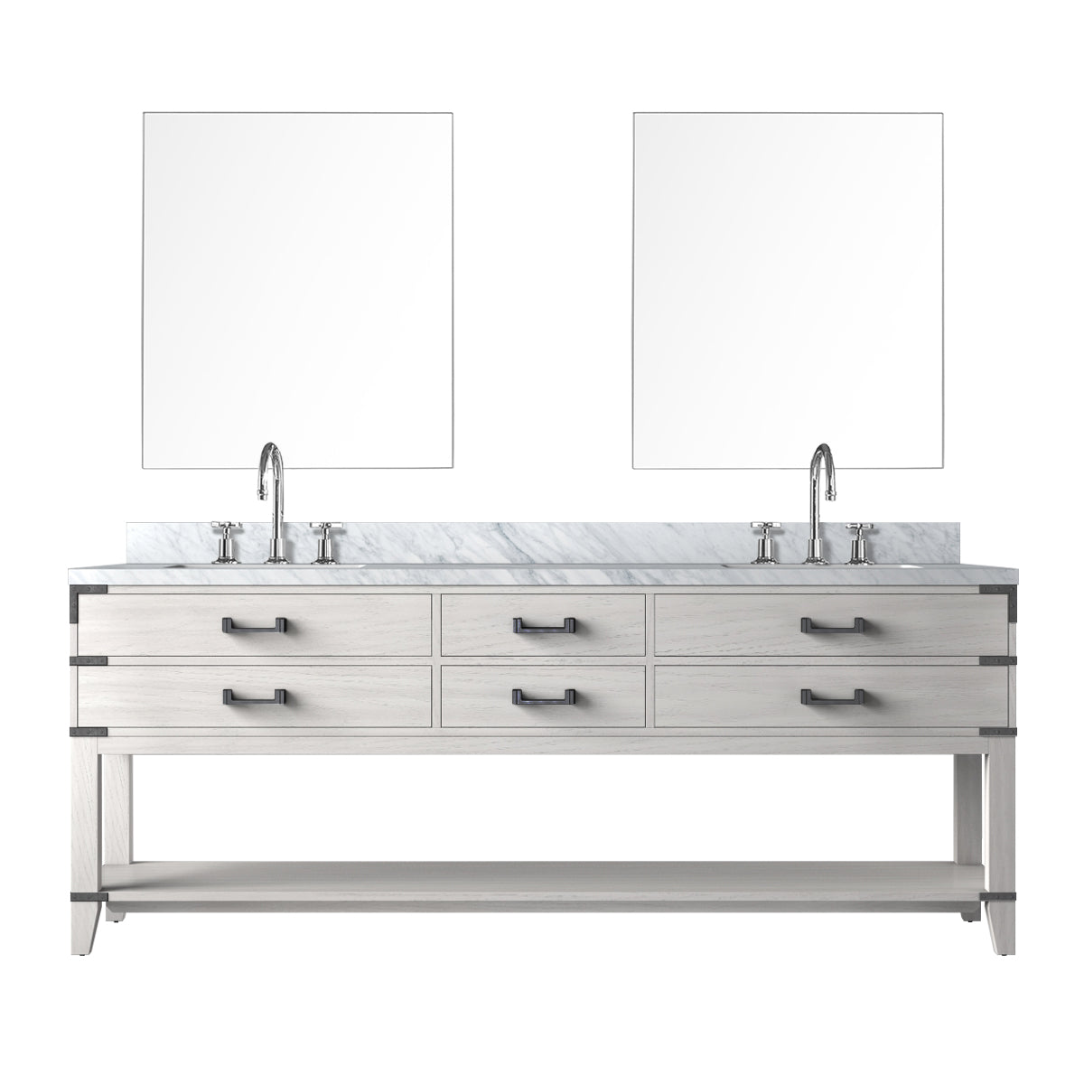 Lexora Norwalk 84 in W x 22 in D Double Bath Vanity