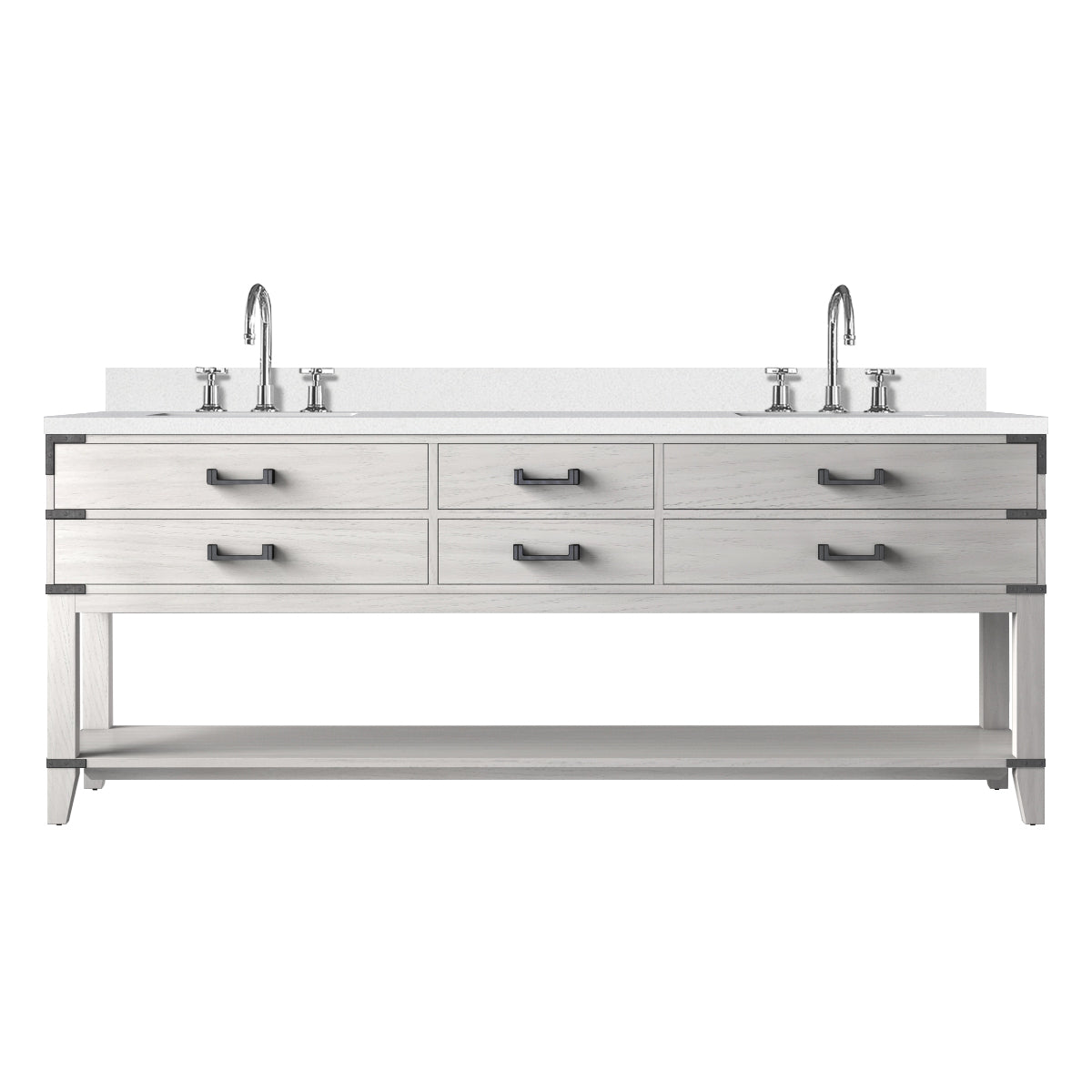 Lexora Norwalk 84 in W x 22 in D Double Bath Vanity